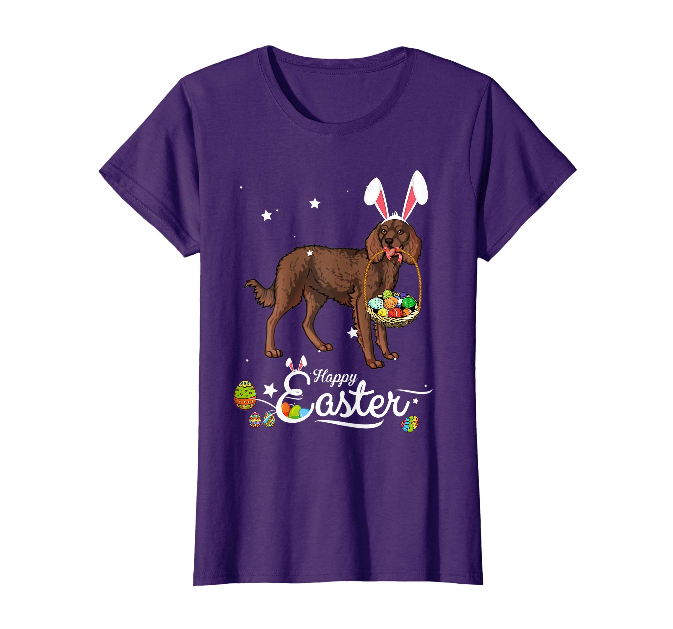 Water Spaniel Dog With Bunny Hat Easter Costume T Shirt