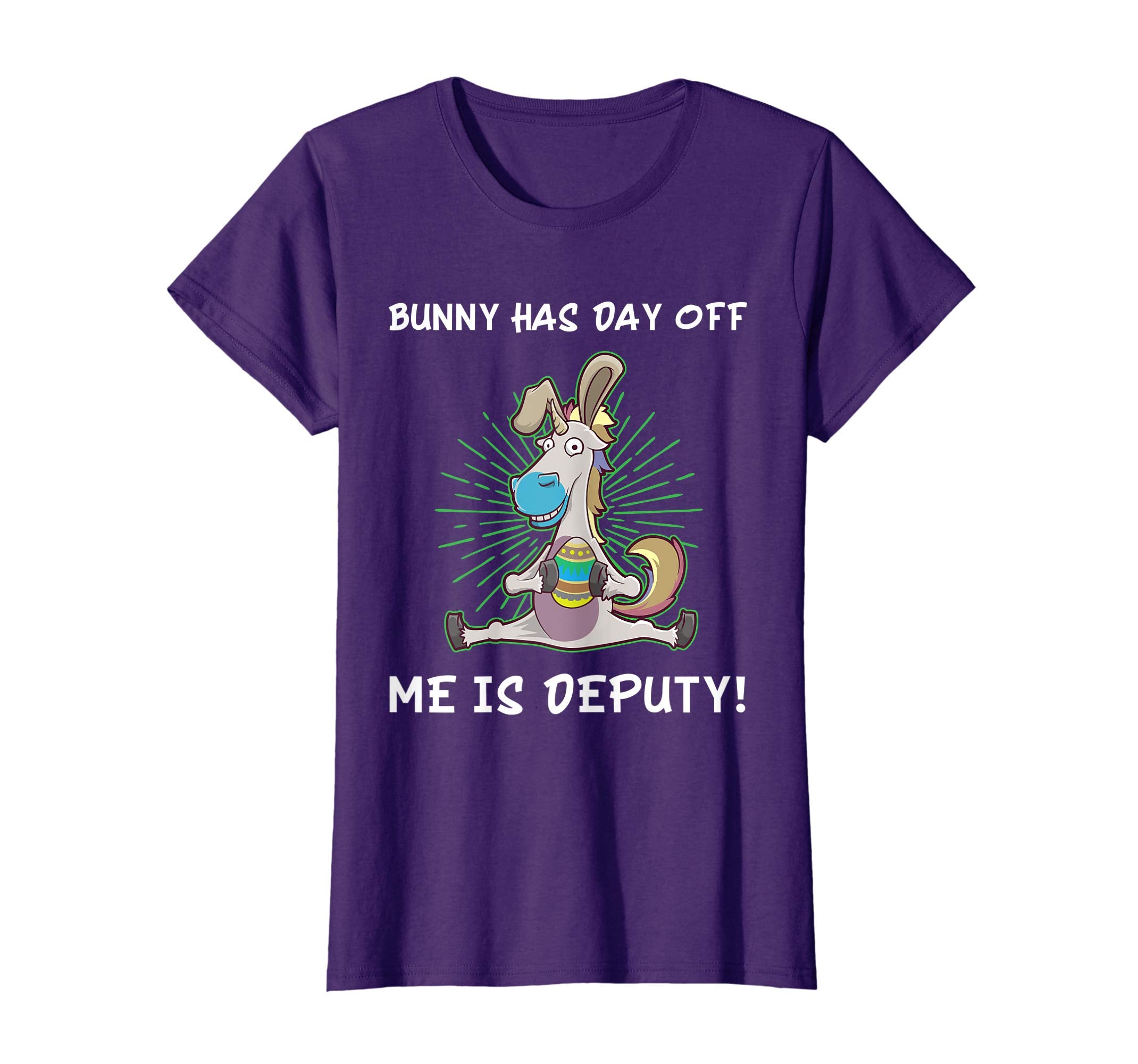 Kids Unicorn Easter Bunny Deputy T Shirt Gift Idea Boy Girl