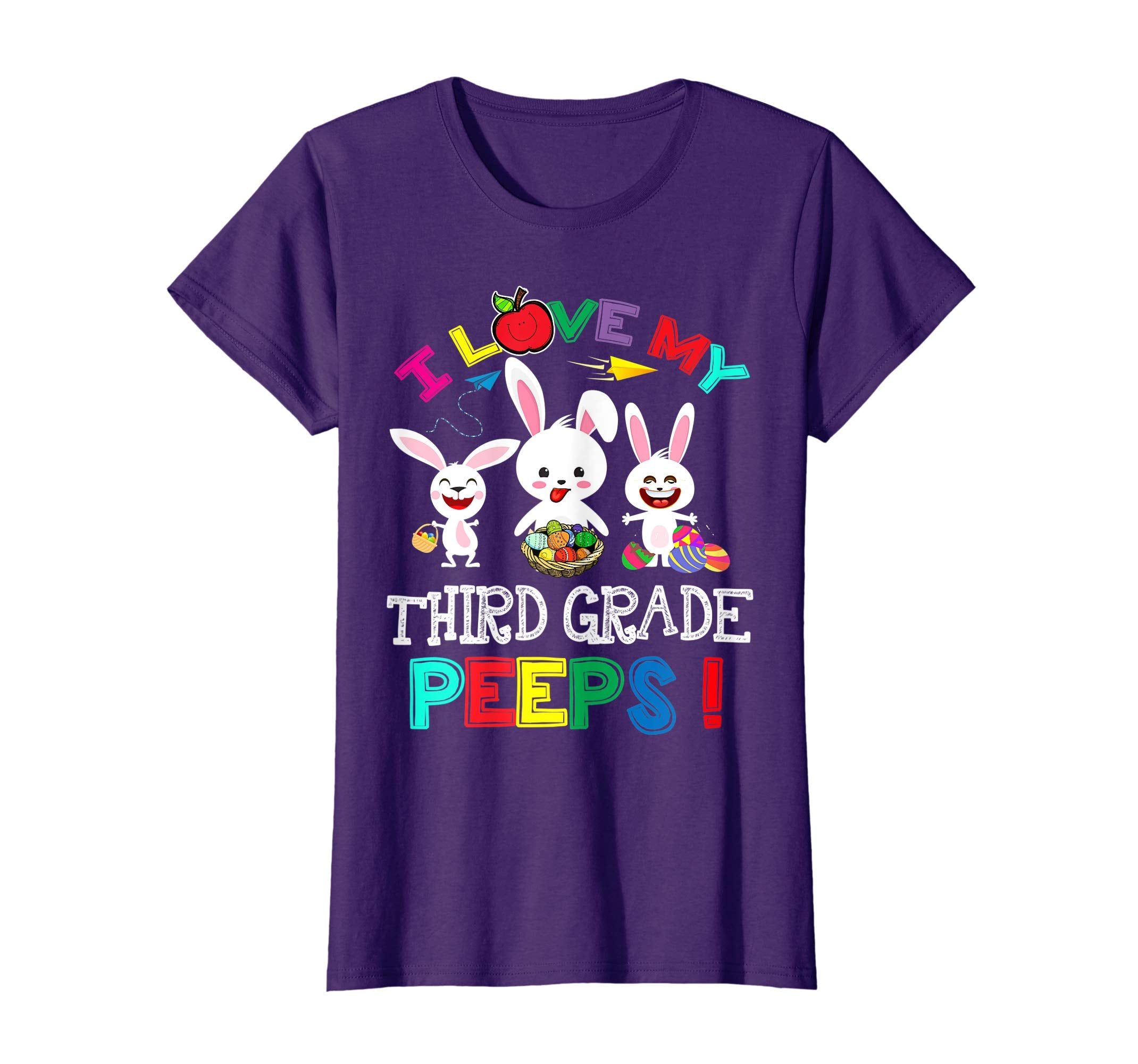 I Love My Third Grade Peeps Bunnies Easter Teacher T Shirt
