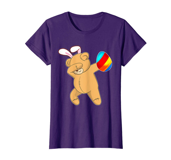 Easter Bunny Dabbing Teddy Bear Tshirt Egg Ears Gift