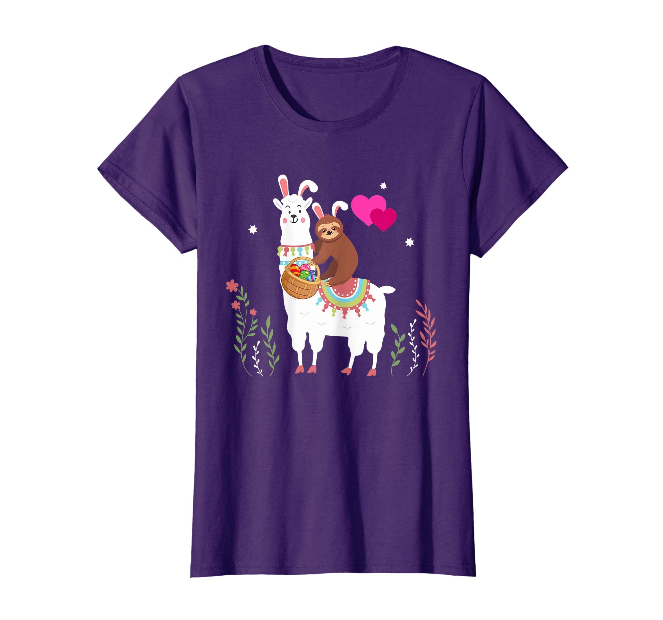 Sloth Riding Llama-Funny Sloth Easter Eggs Shirt Gift