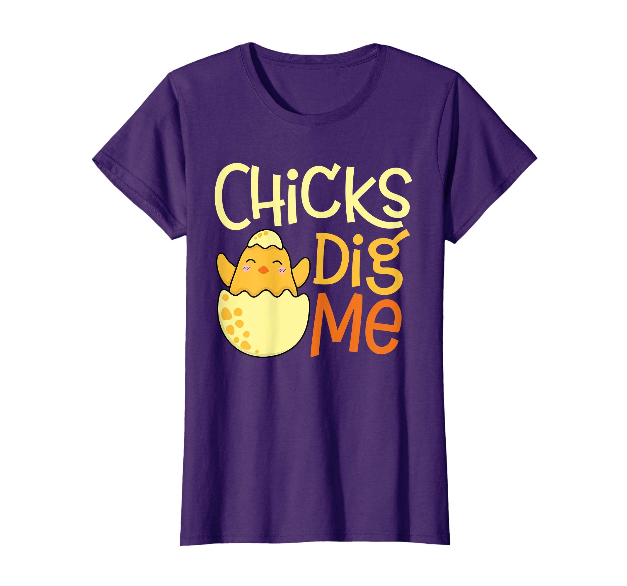 Chicks Dig Me Egg Hunt Happy Easter Kids Boys Girls T Shirt