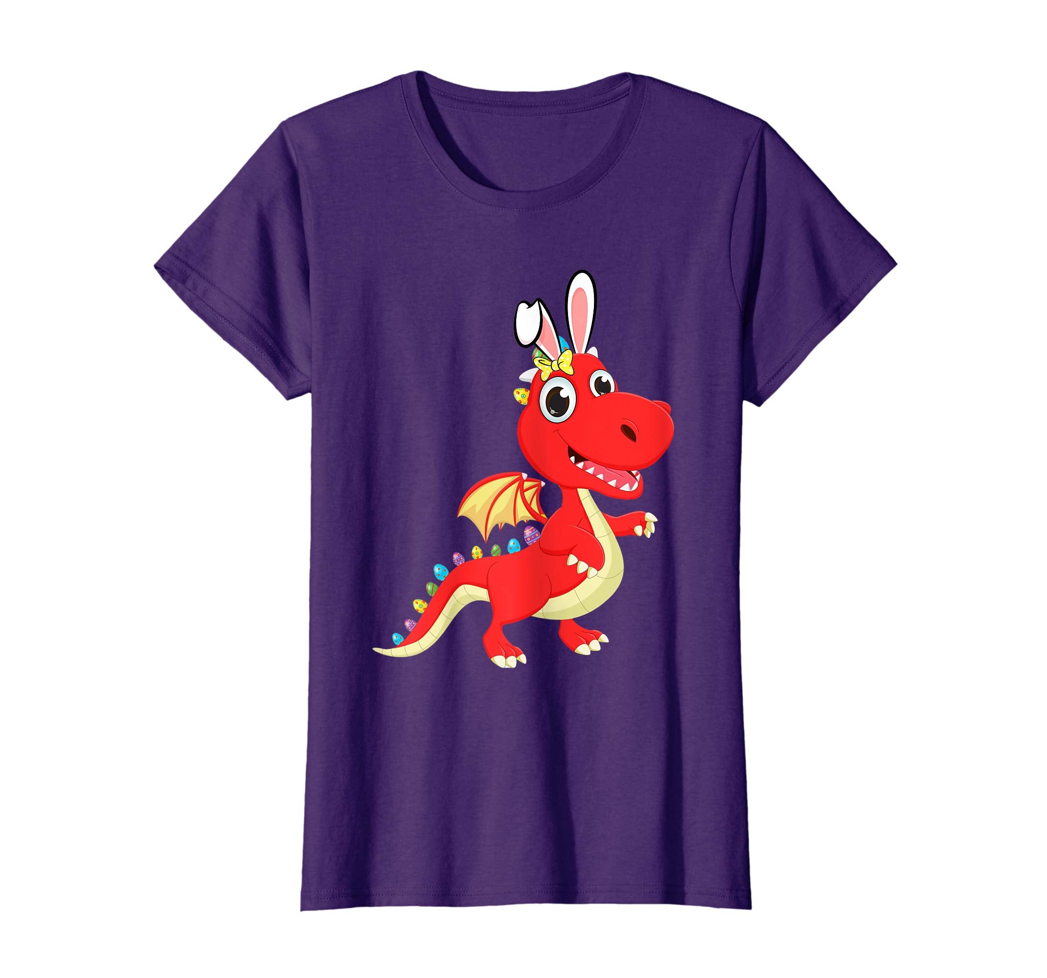 Funny Dinosaur T-rex Bunny with Eggs Easter T shirt