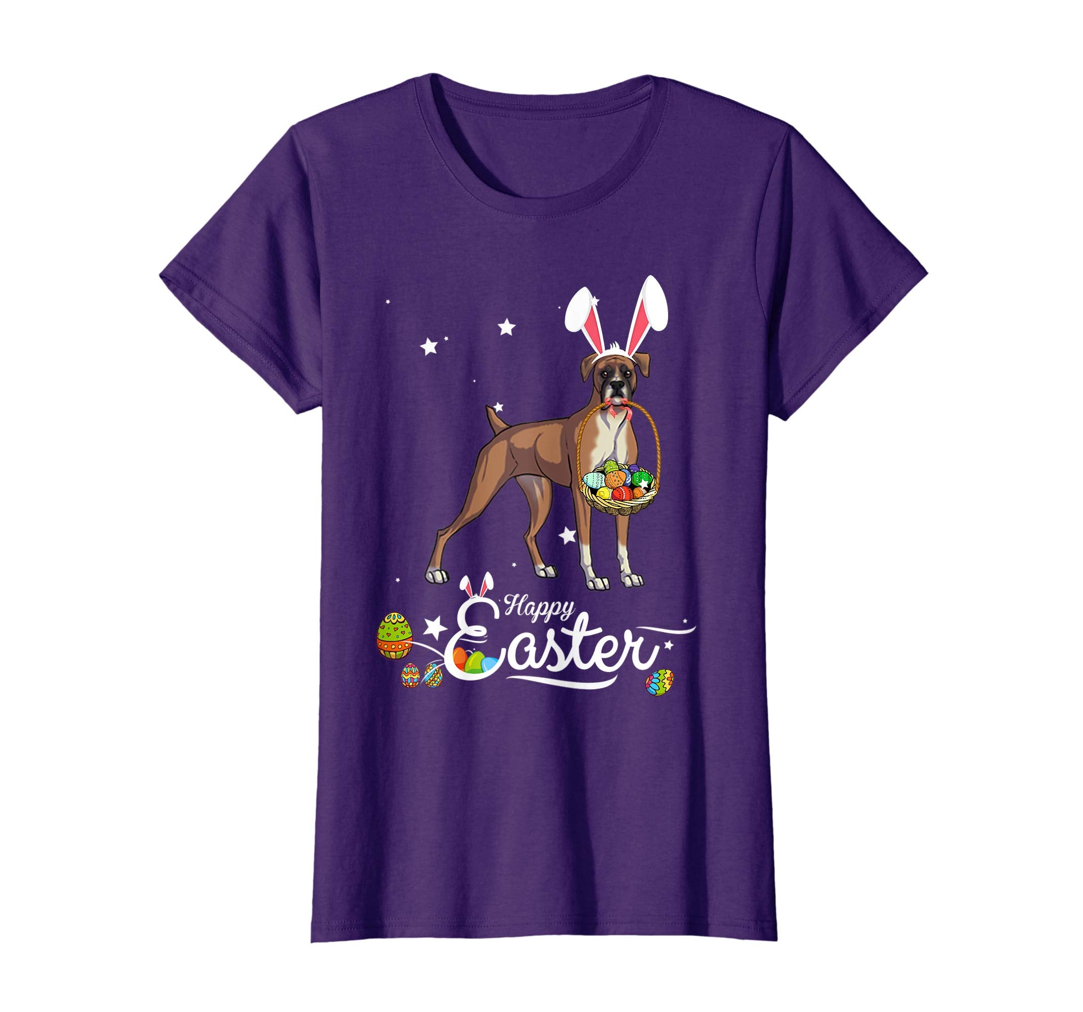 Boxer Dog With Bunny Hat Easter Costume T Shirt