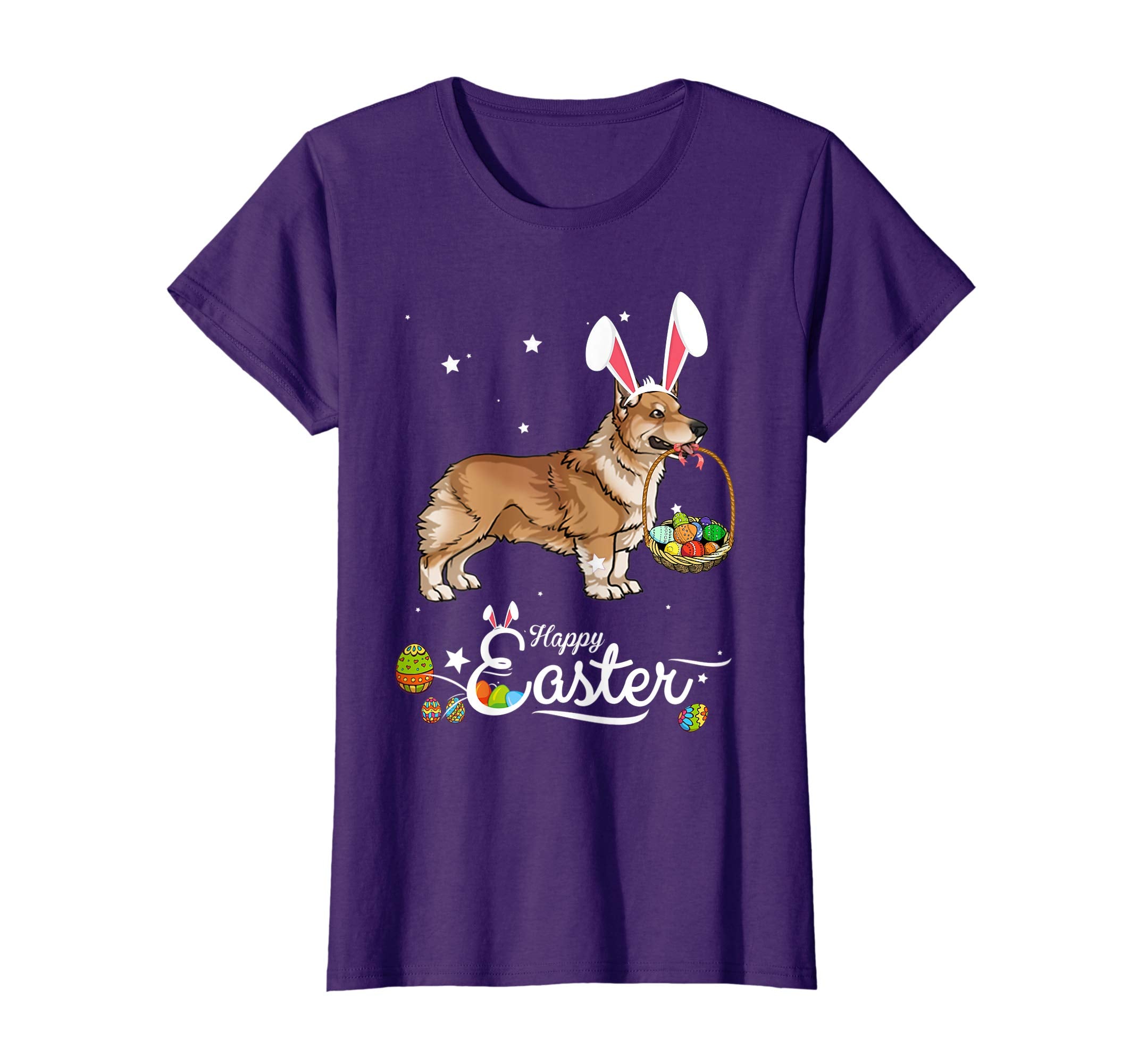 Pembroke Welsh Corgi Dog With Bunny Hat Easter Costume Shirt