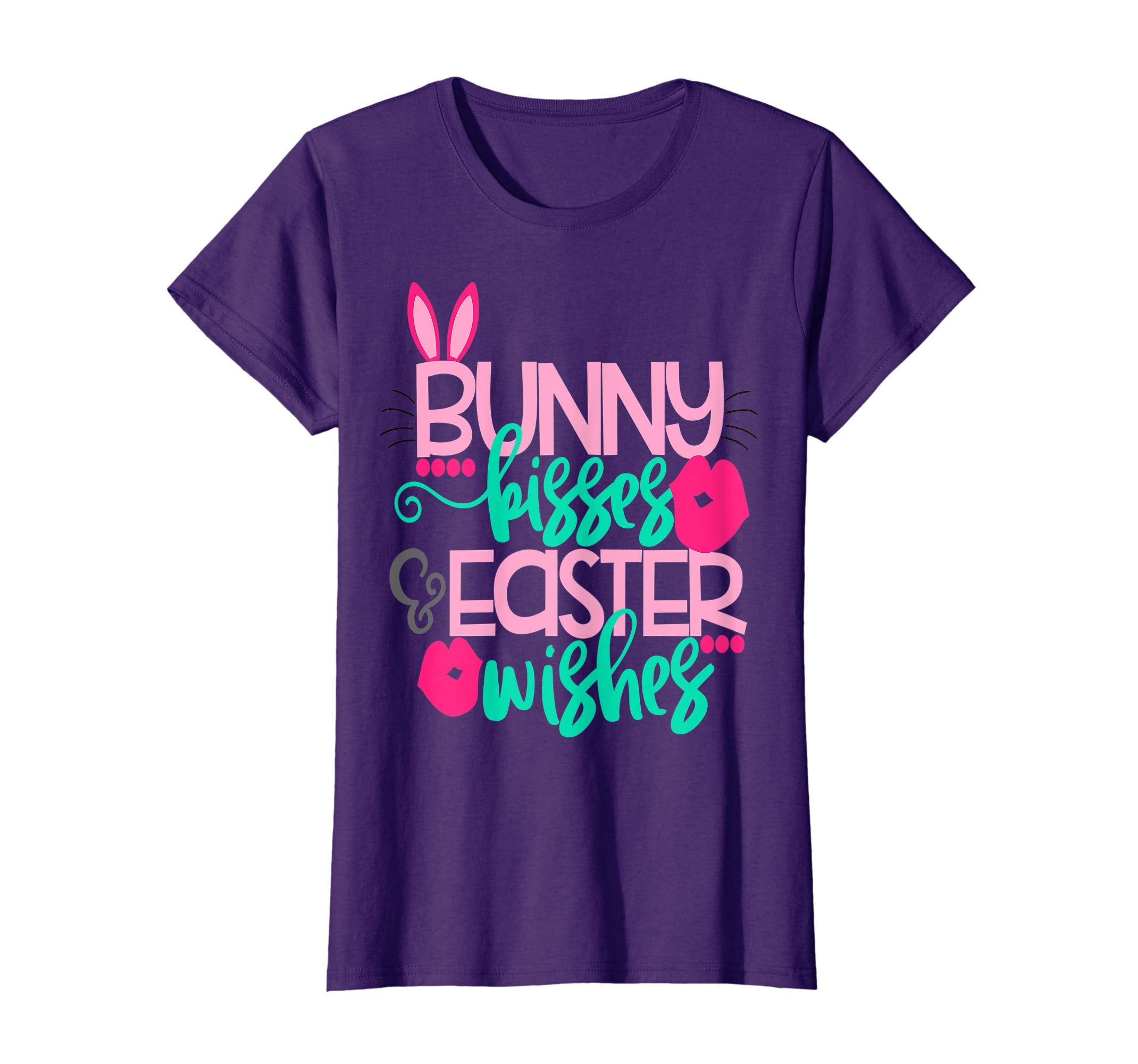 Bunny Kisses and Easter Wished Cute Easter Bunny Shirt Girls