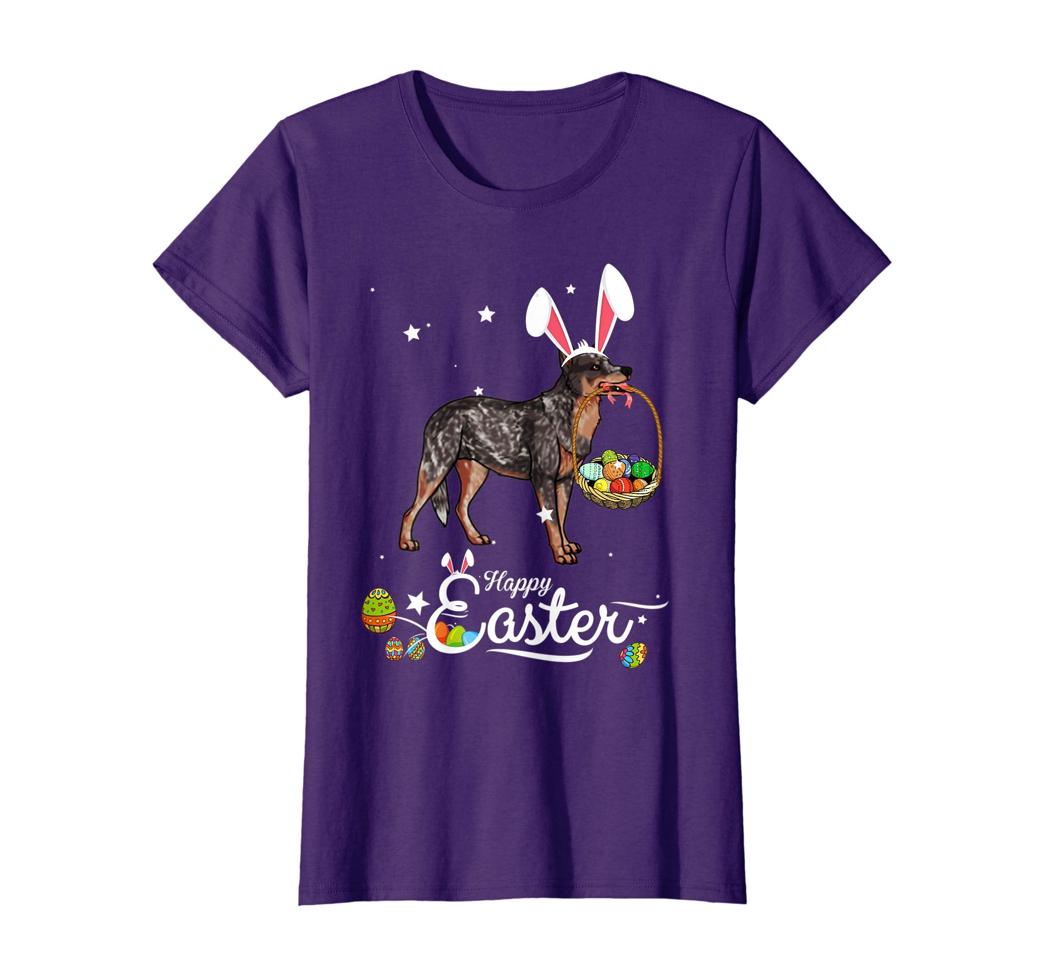 Australian Cattle Dog With Bunny Hat Easter Costume T Shirt