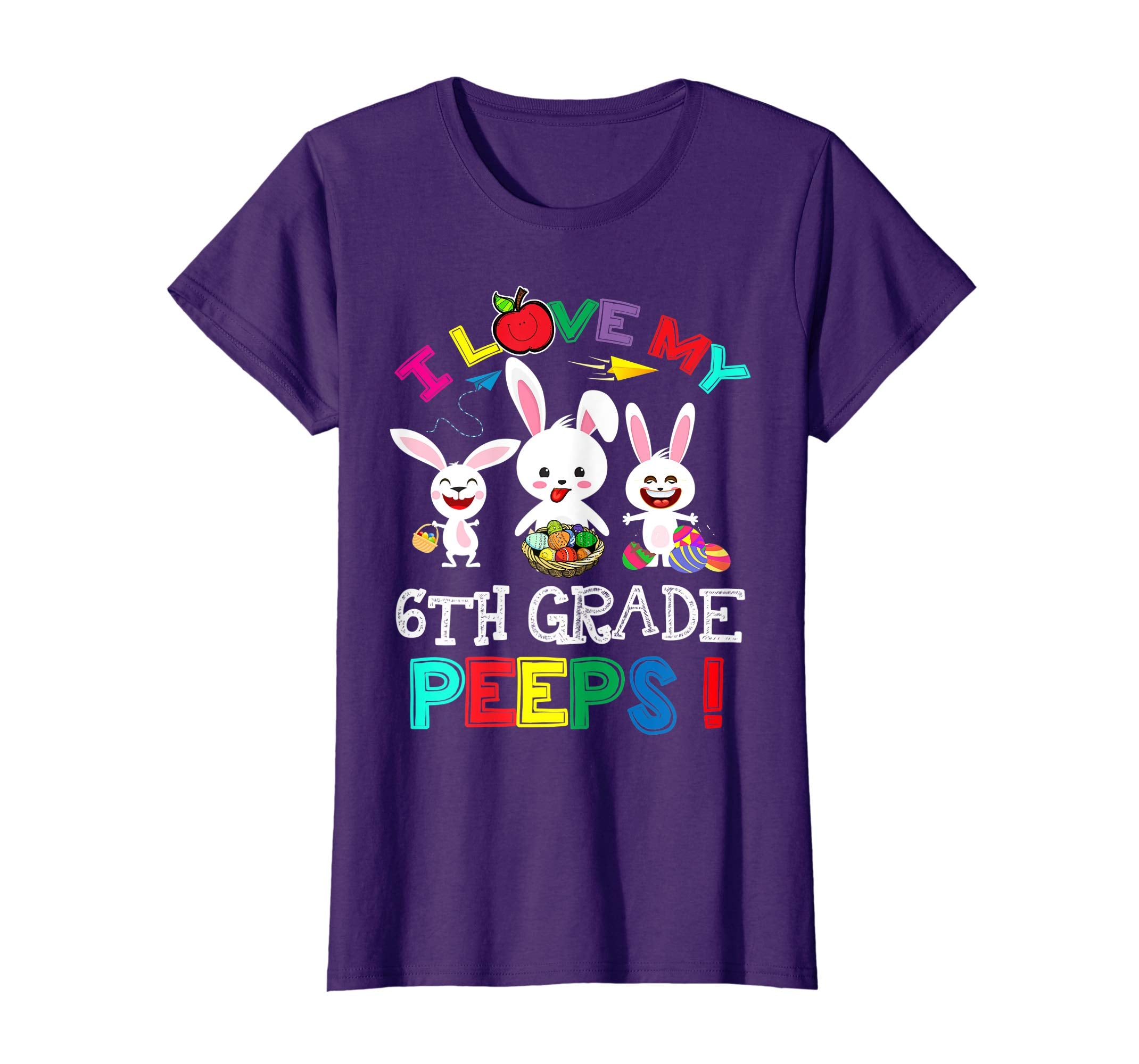 I Love My 6th Grade Peeps Bunnies Easter Teacher T Shirt