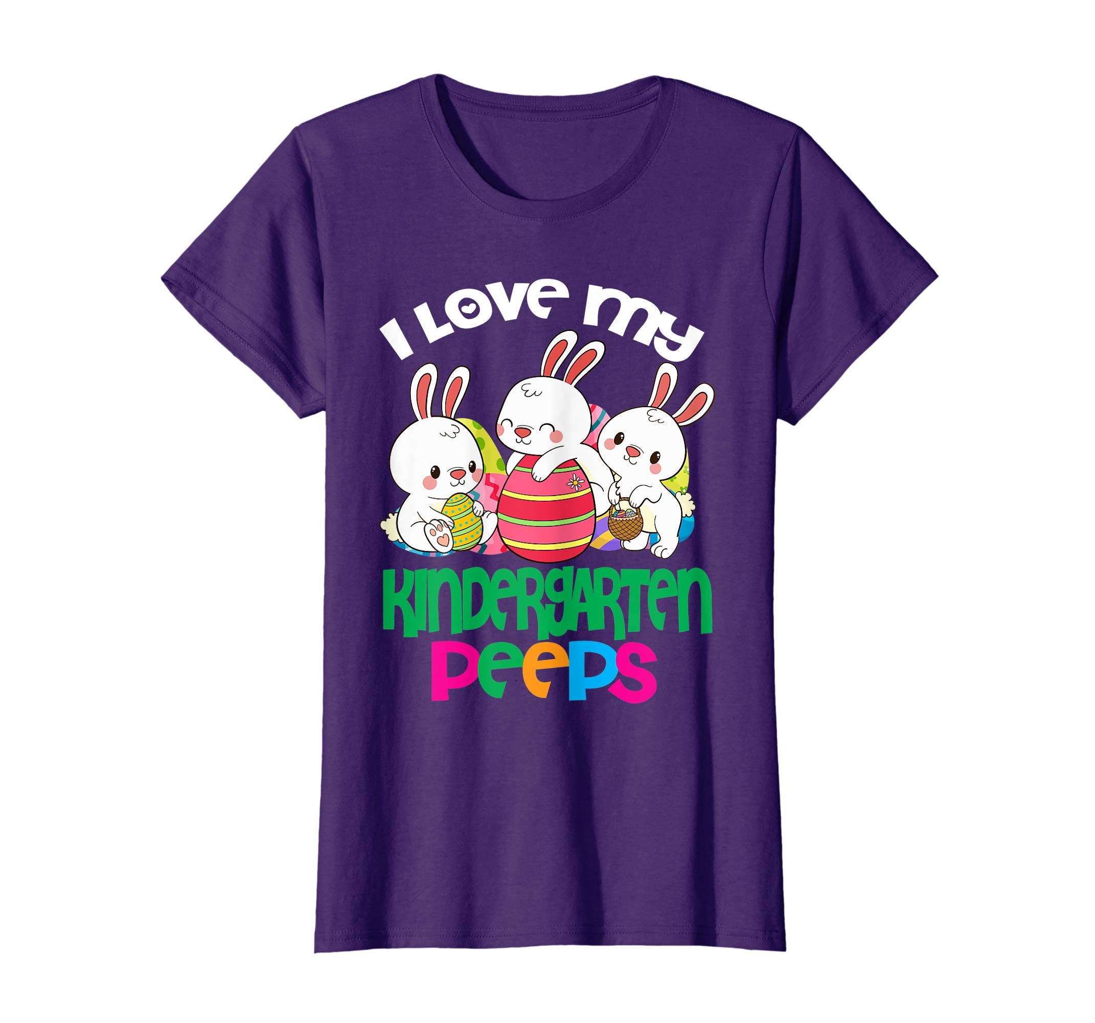 I Love My Kinderten Peeps Easter Egg Bunnies Teacher Shirt