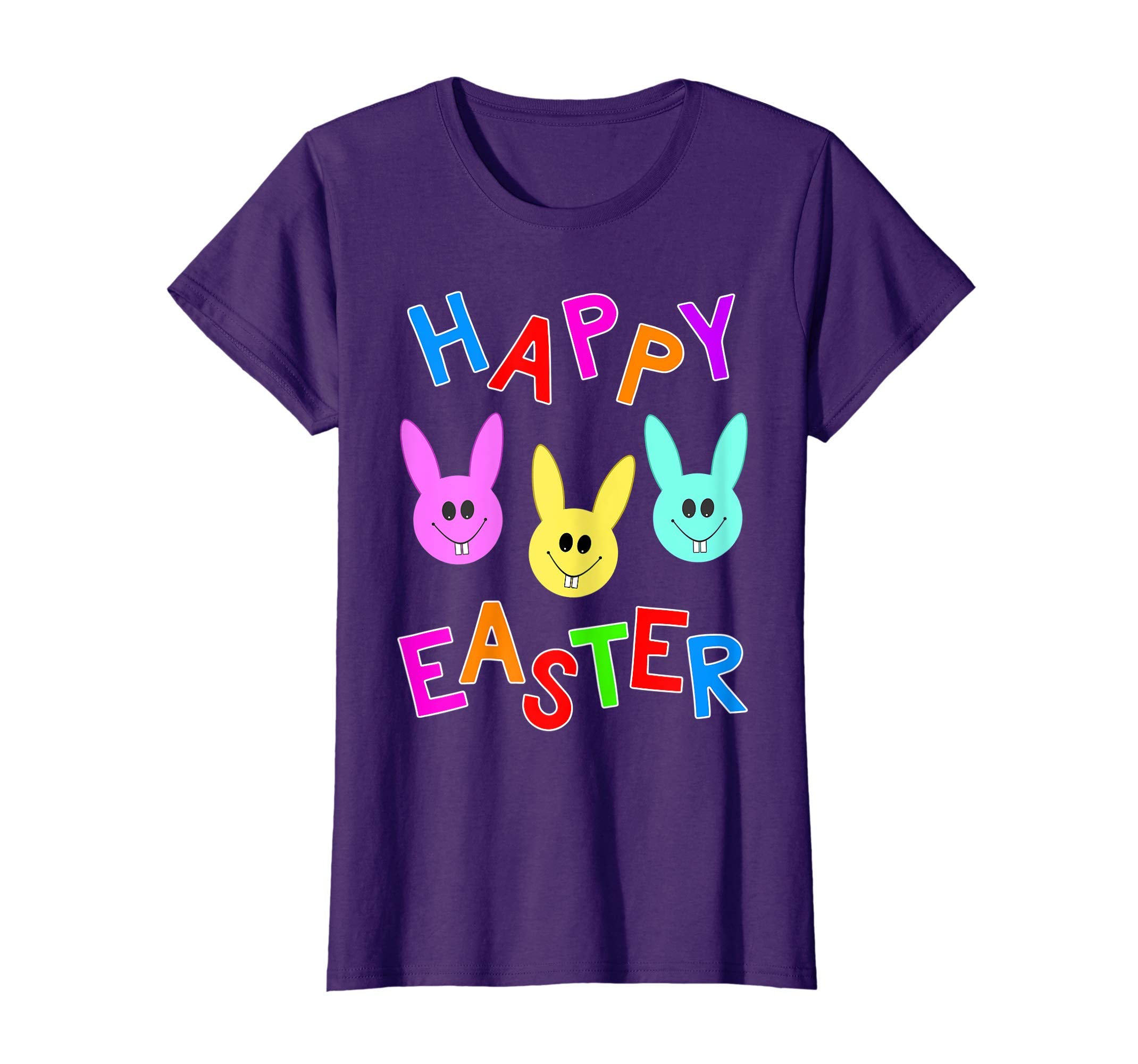 Happy Easter T shirt Cute Bunnies Colorful Bunny Boys Girls
