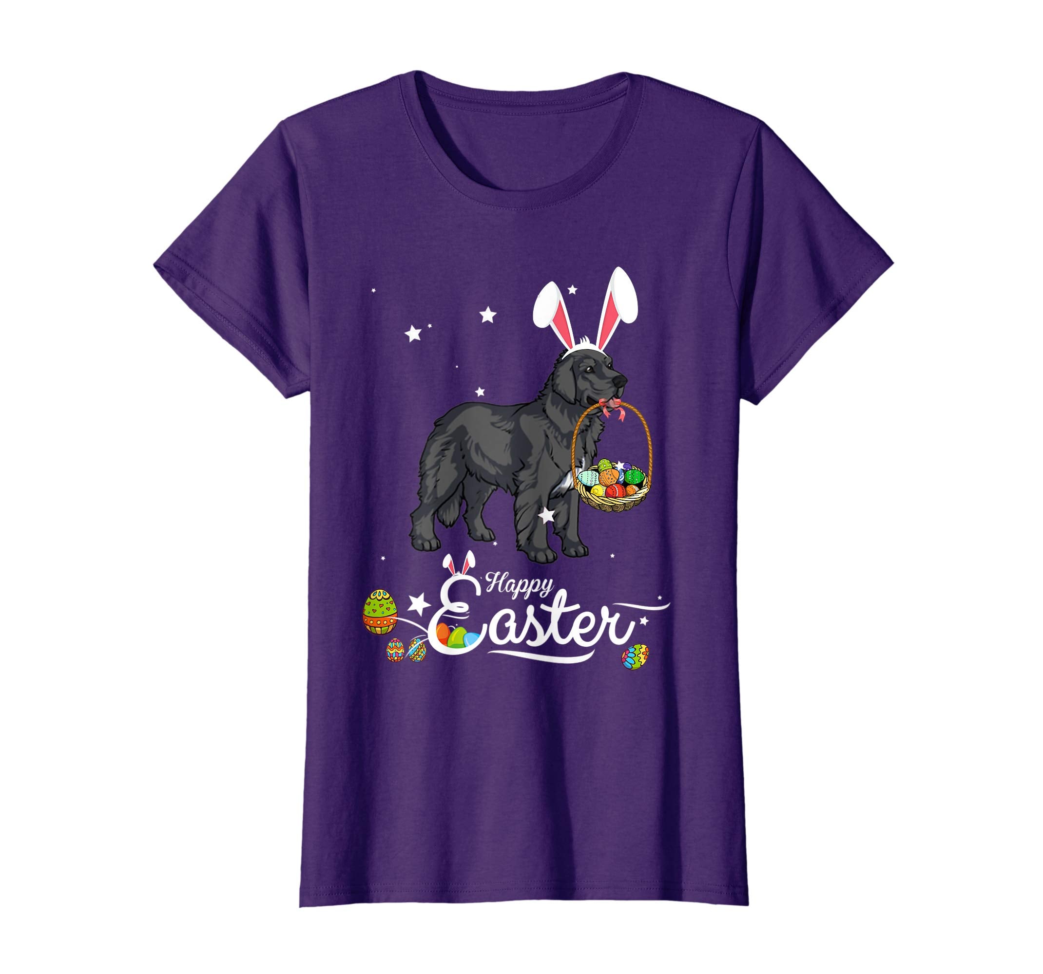 Newfoundland Dog With Bunny Hat Easter Costume T Shirt