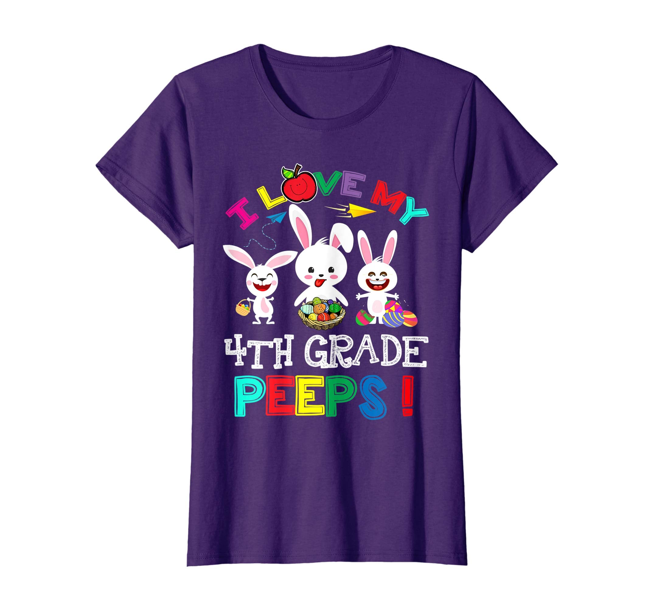 I Love My 4th Grade Peeps Bunnies Easter Teacher T Shirt