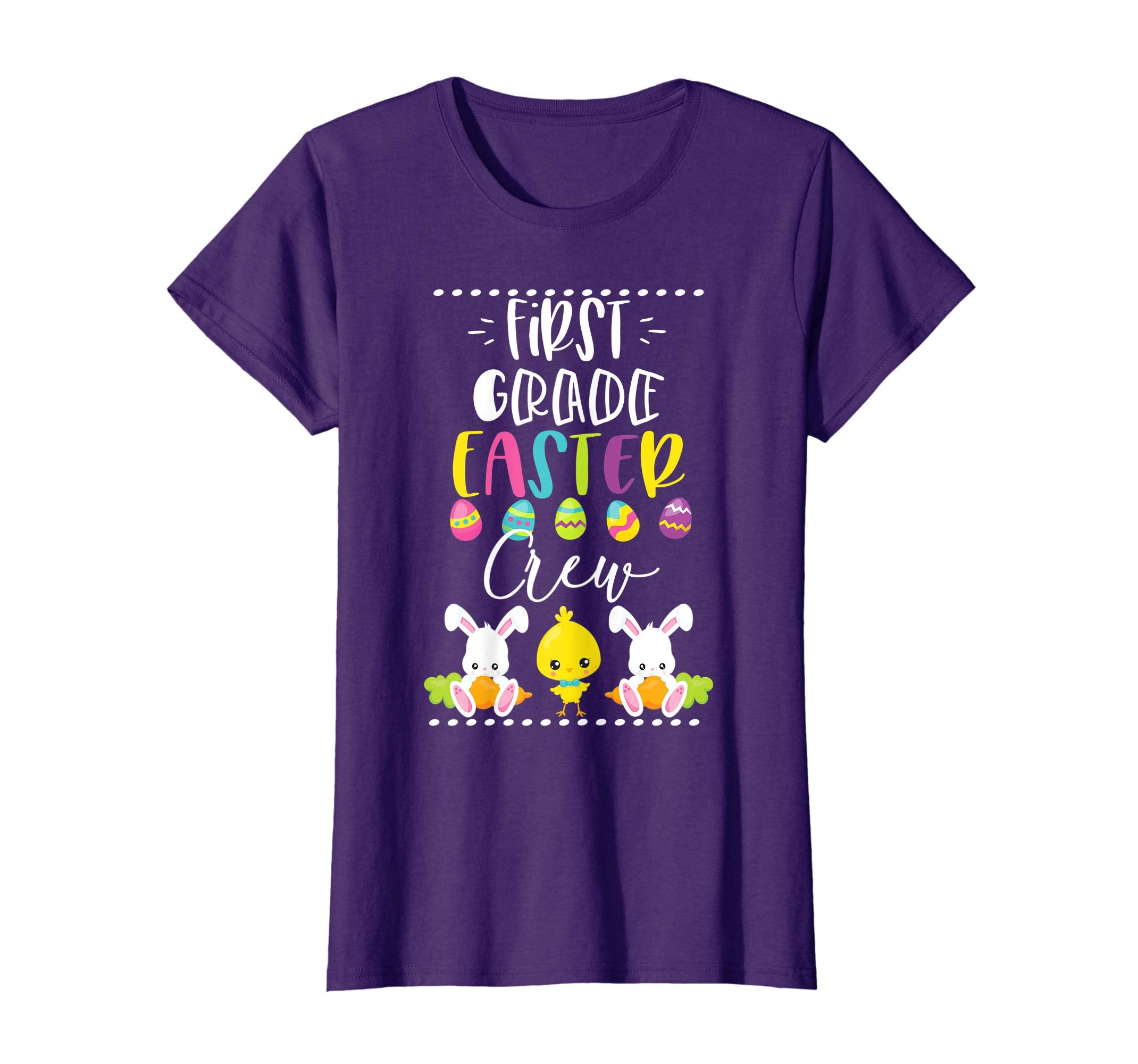 First Grade Easter TShirt Teacher Student Cute Crew