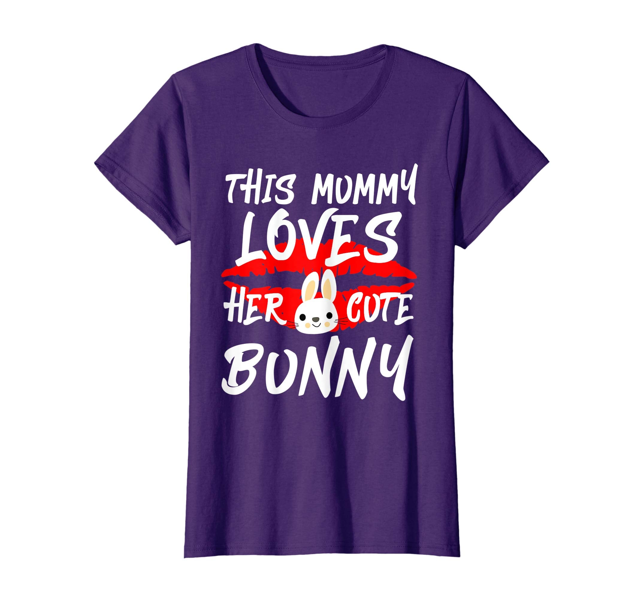 This Mummy Loves Her Cute bunny Tshirt easter Women Apparel