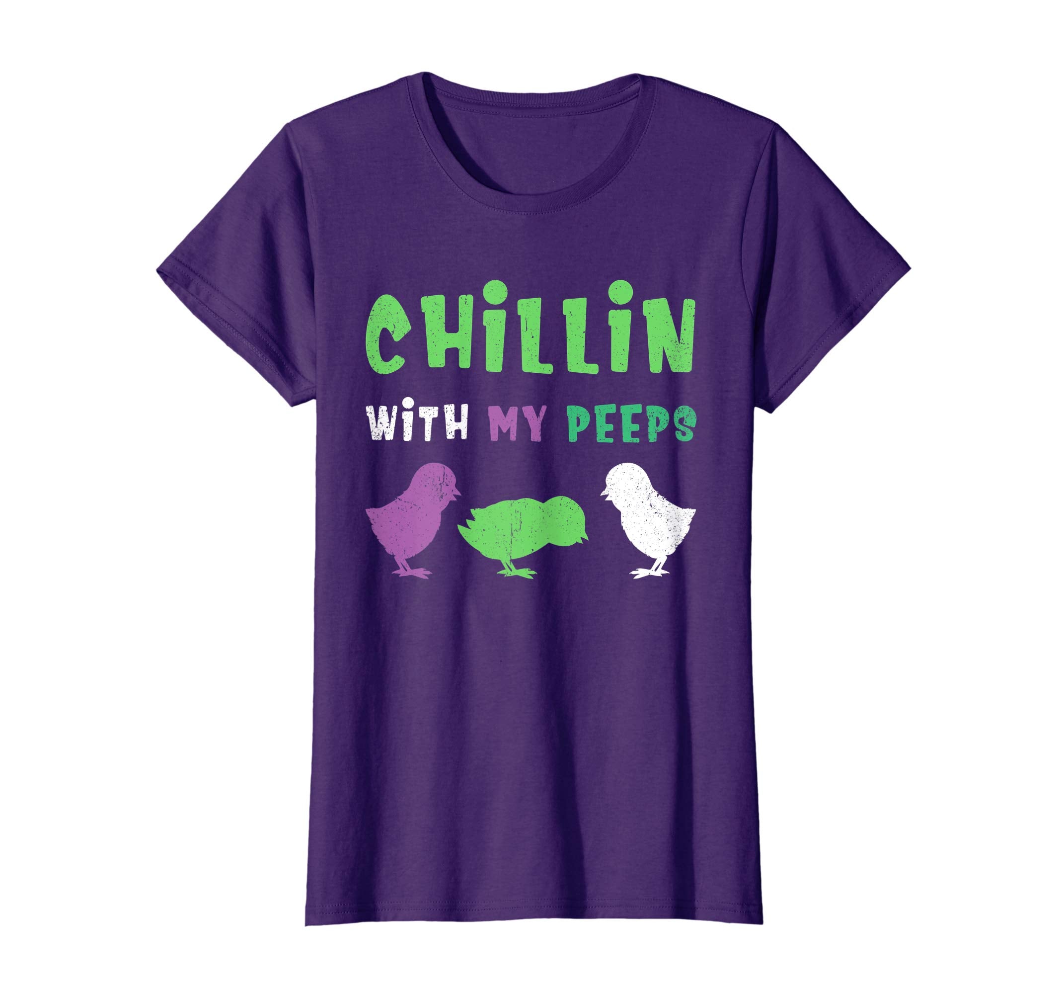 Chillin With My Peeps Funny Easter Bunny Cool T-Shirt