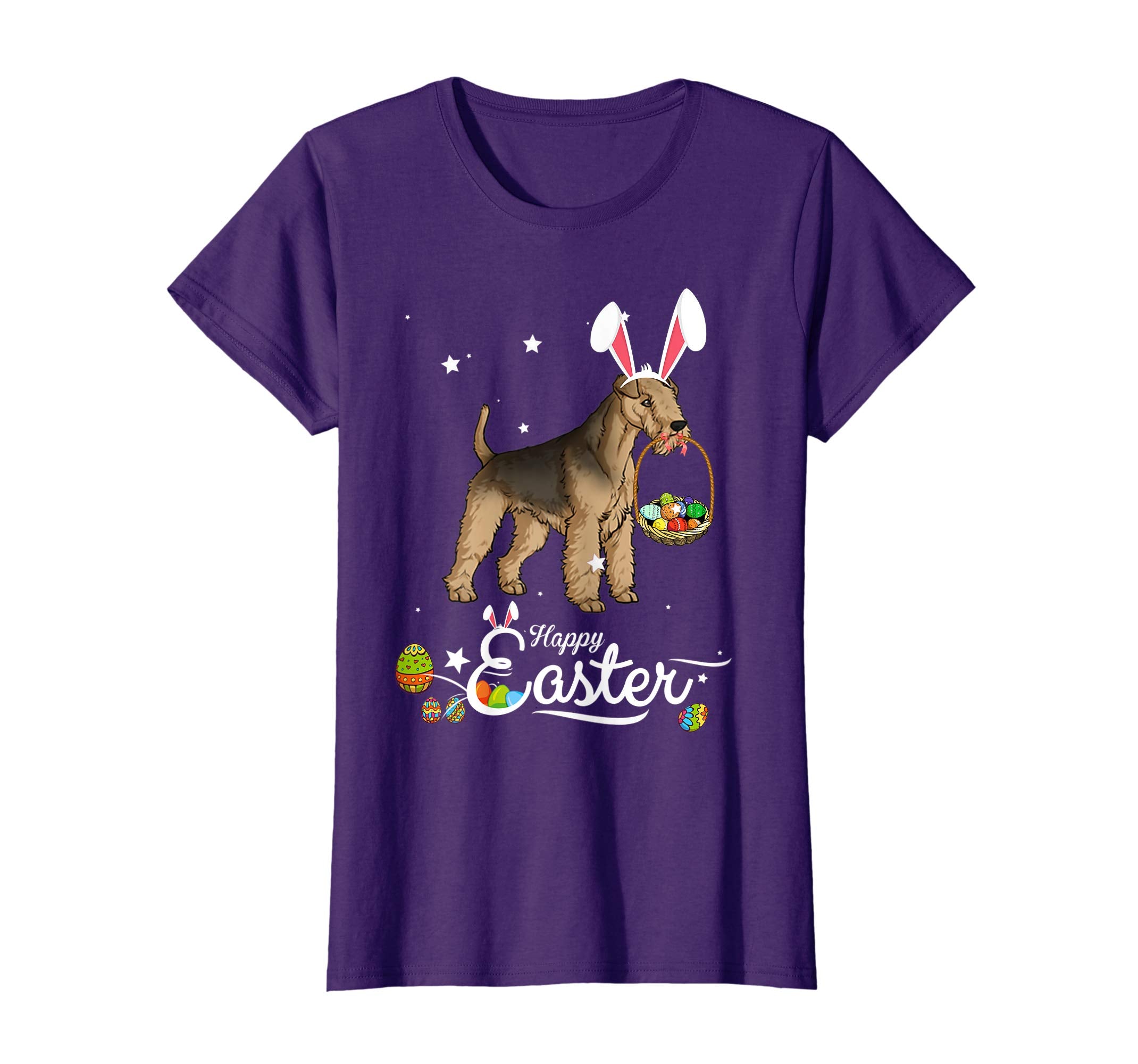 Lakeland Terrier Dog With Bunny Hat Easter Costume T Shirt
