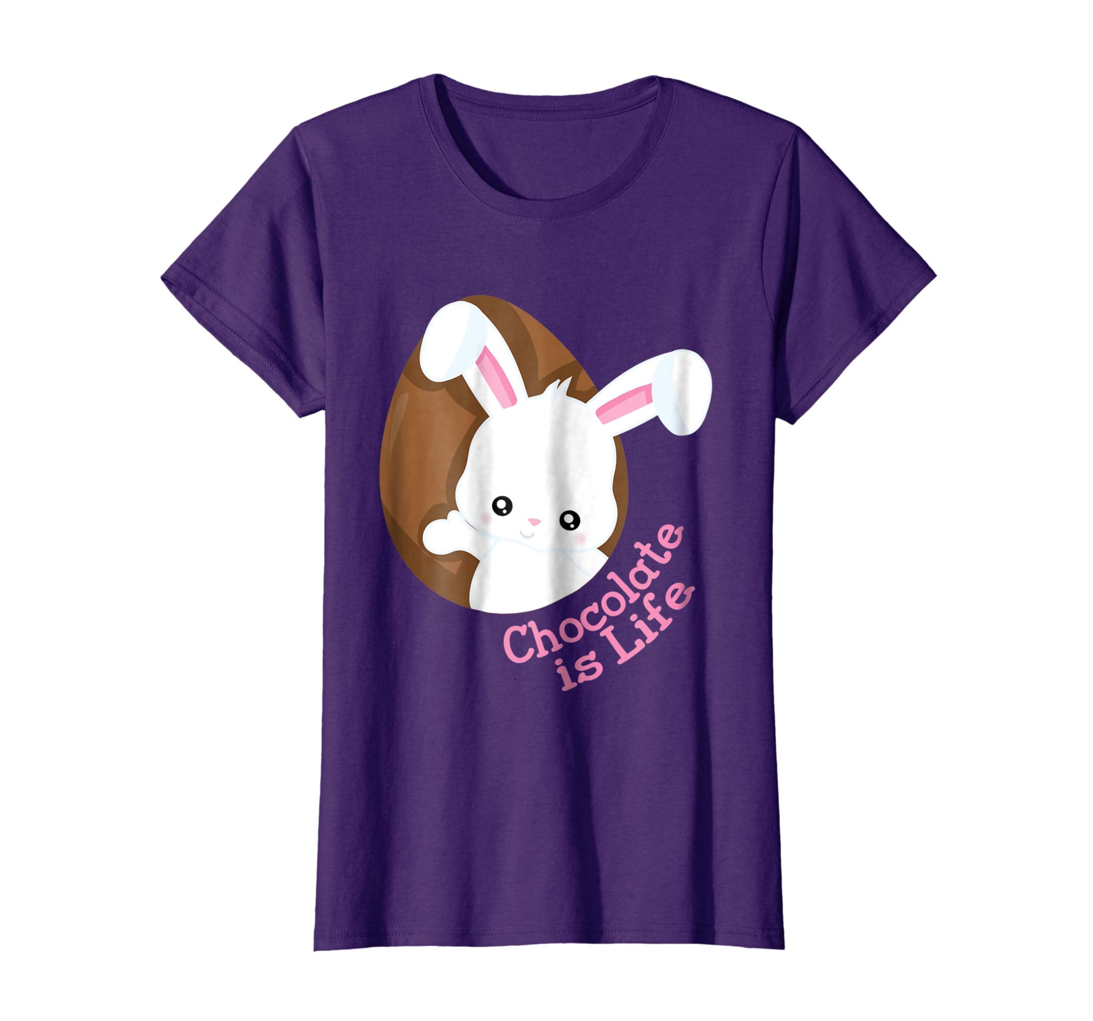 Chocolate Is Life Funny Easter Bunny Candy Egg T-Shirt