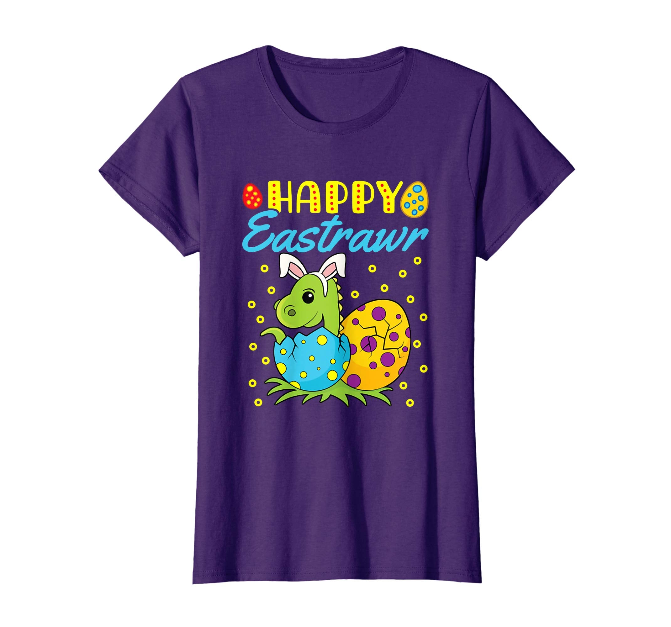 Happy Eastrawr T-Rex Dinosaur Easter Bunny Egg T Shirt Kids