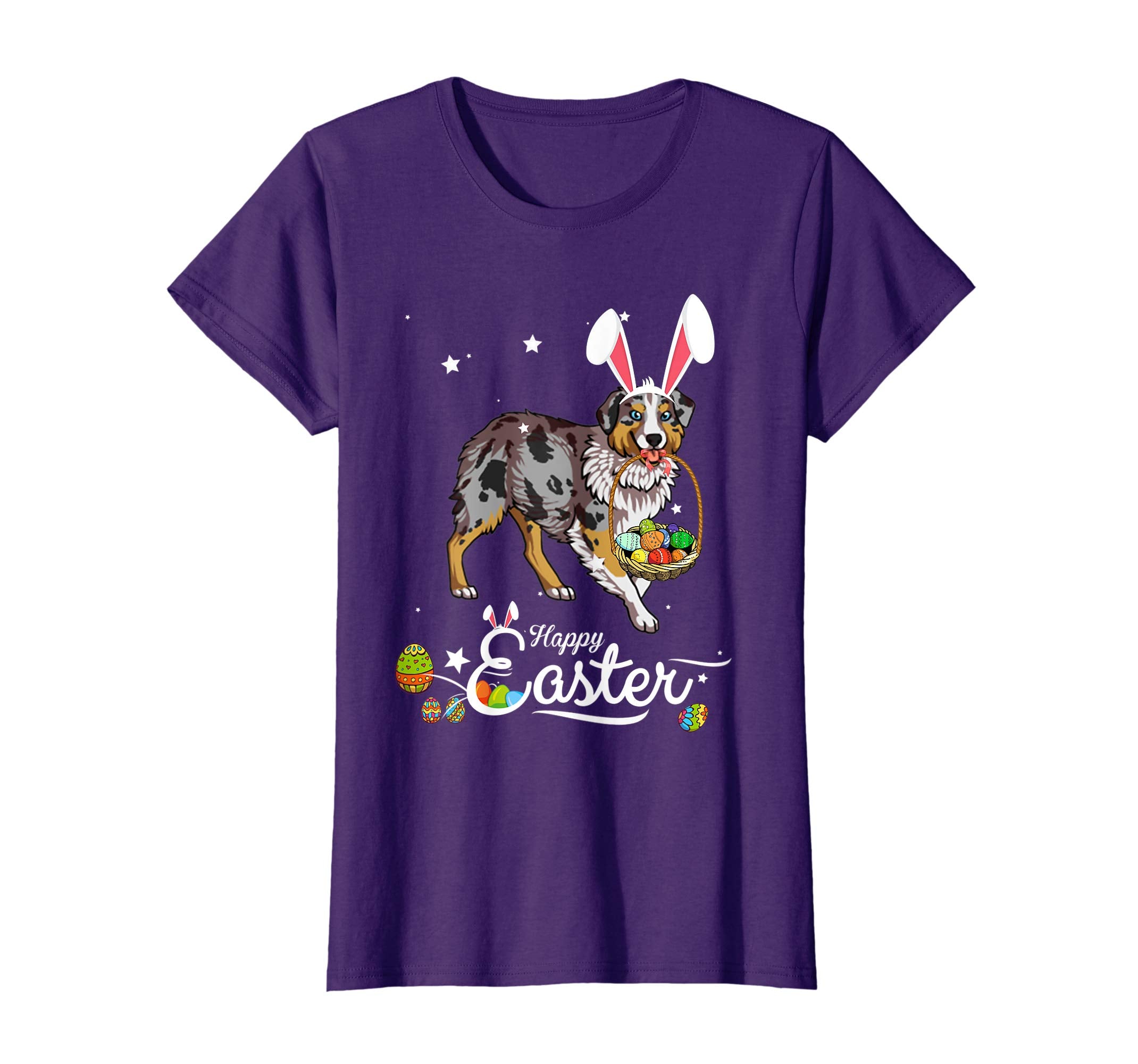 Australian Shepherd Dog With Bunny Hat Easter Costume Shirt