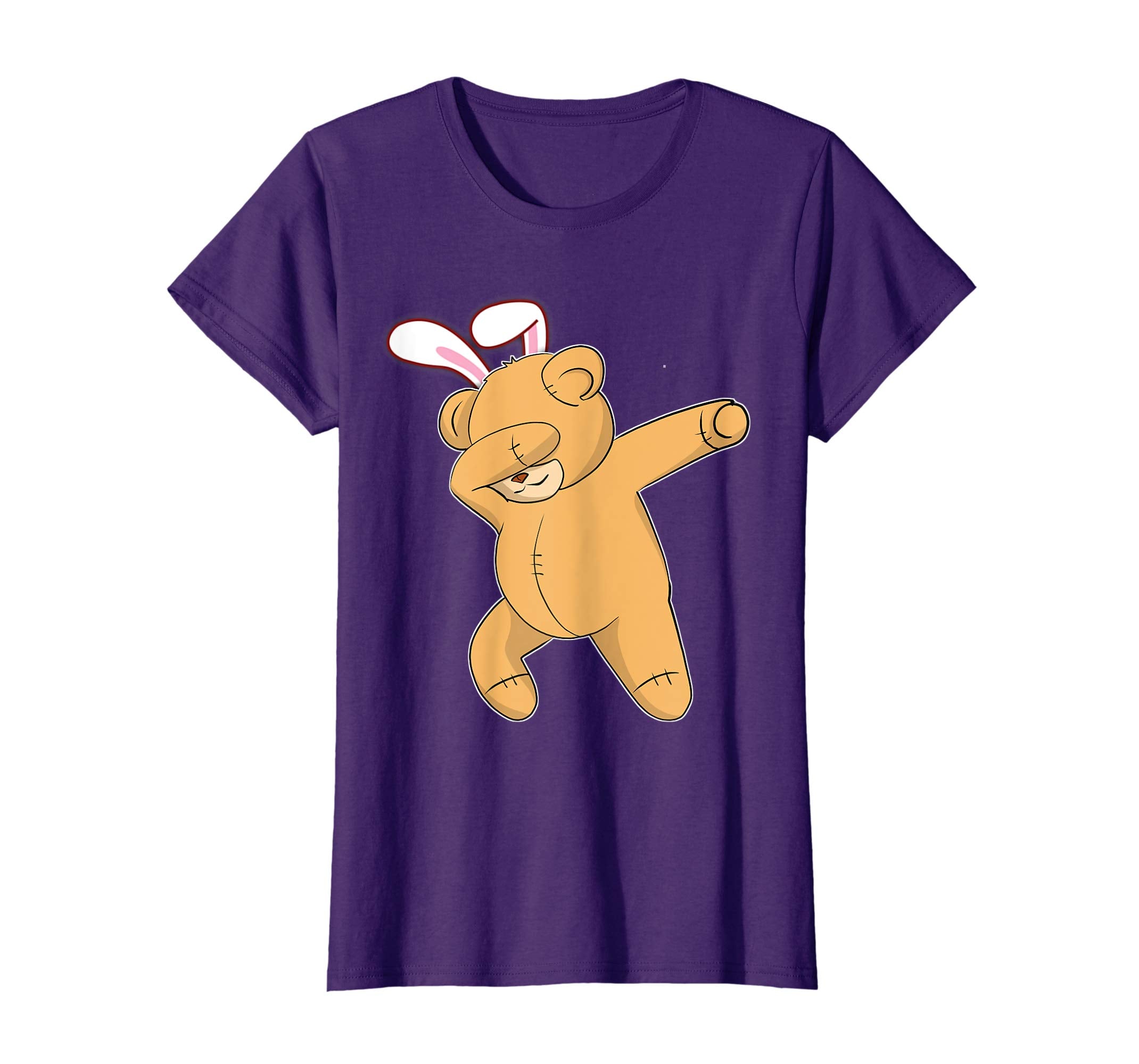 Easter Bunny Dabbing Teddy Bear Tshirt Rabbit Ears Gift