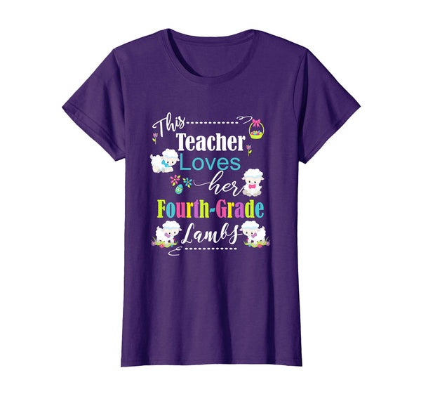 4th Grade Easter Teacher Shirt Cute Love My Lambs Tee