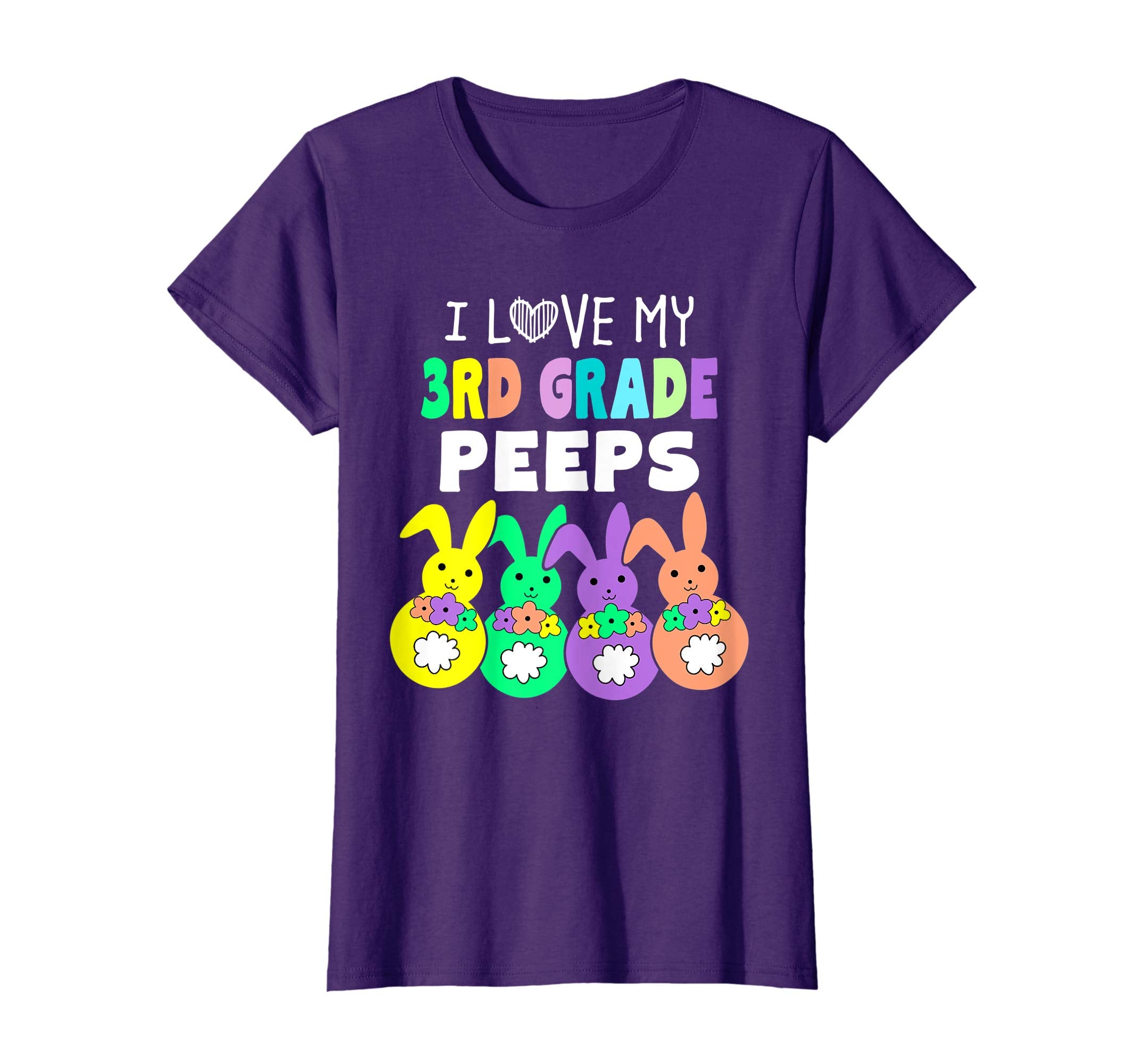 I Love My Third 3rd Grade Peeps Happy Easter Teacher T Shirt
