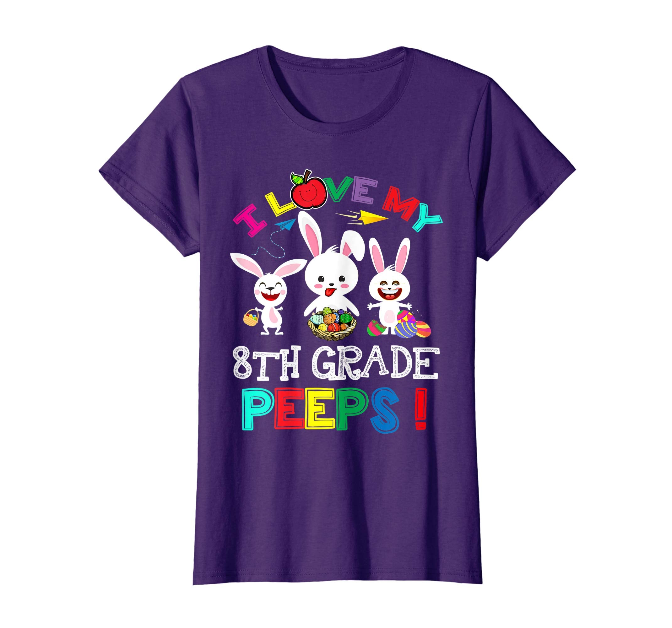 I Love My 8th Grade Peeps Bunnies Easter Teacher T Shirt