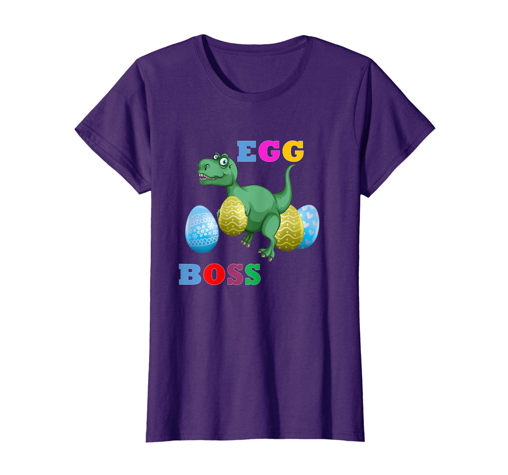 Easter T-Rex Shirt For Kids Cute Easter Dinosaur Eggs Boss