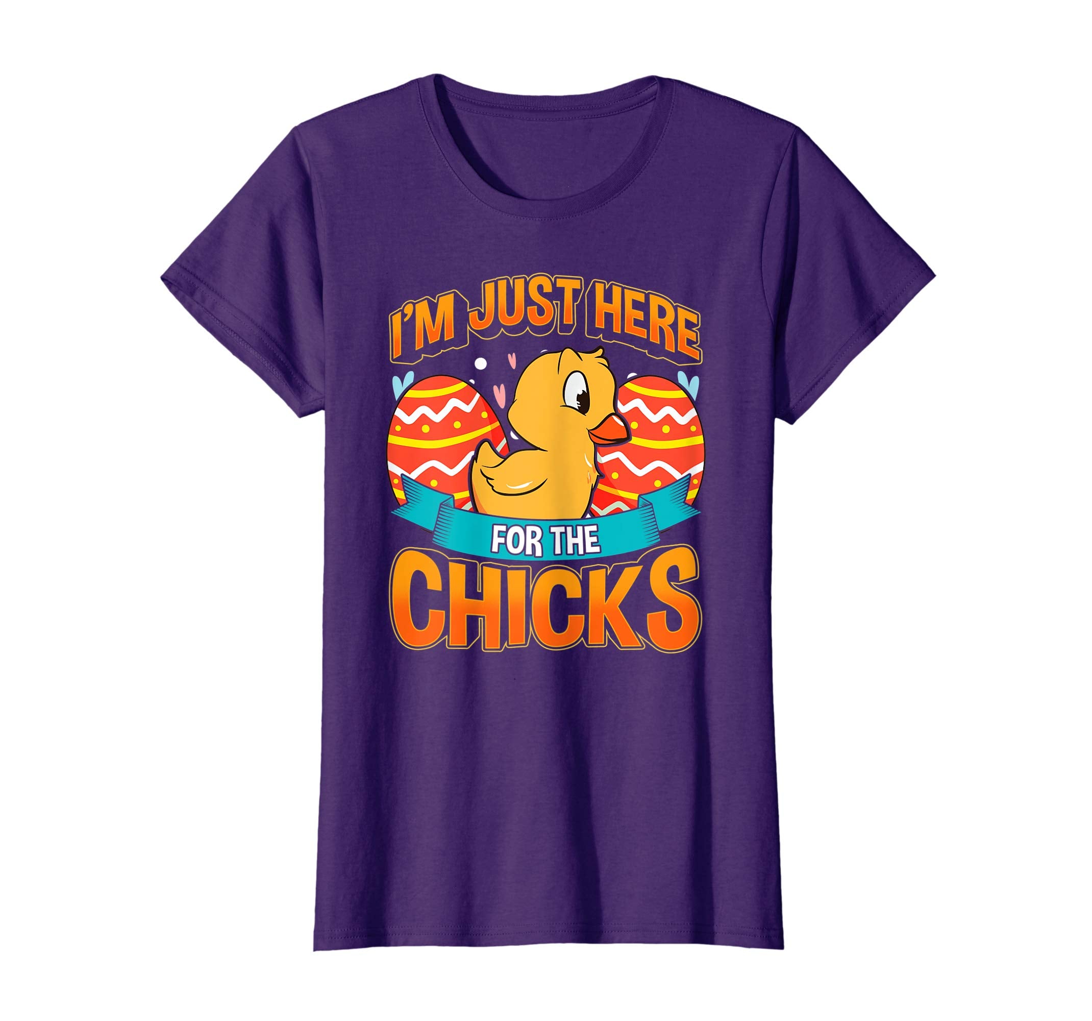 Just Here For The Chicks Cute Easter T Shirt For Kids