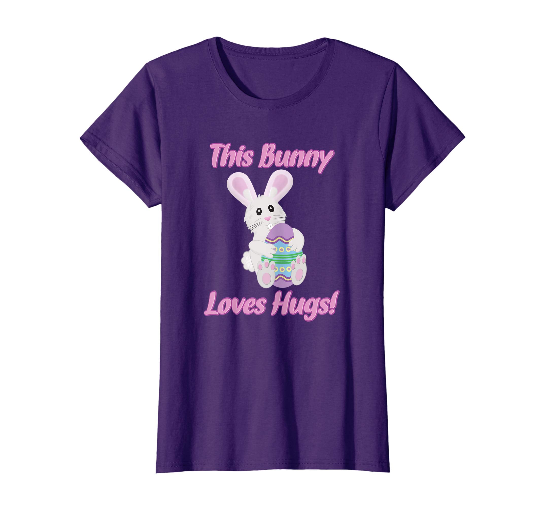 Cute Easter Bunny Hugging Beautiful Easter Egg T Shirt