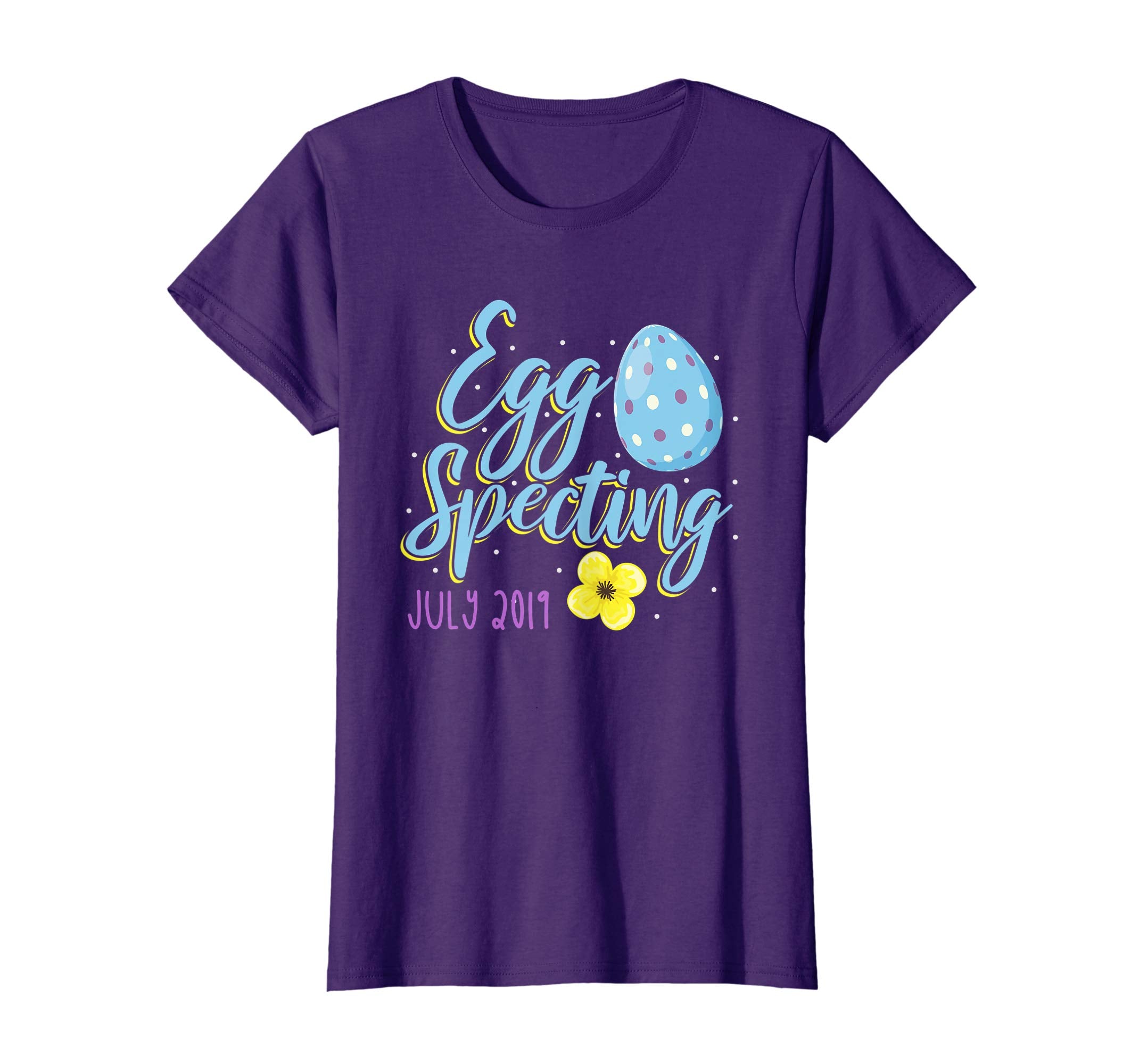 Eggspecting a Baby T Shirt Pregnant Mom Easter Egg July 2019