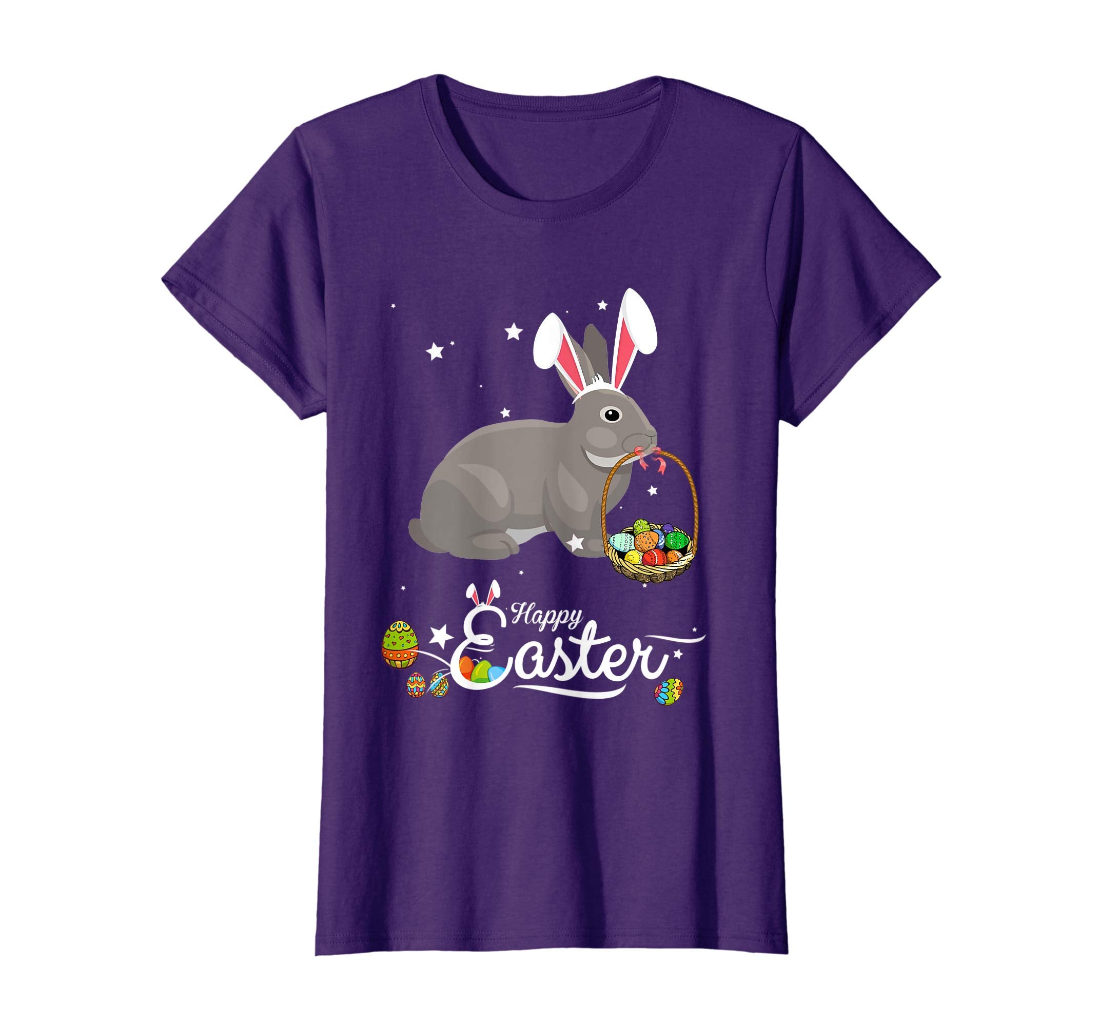 Cute Easter Rabbits with Bunny Ears and Eggs T Shirt