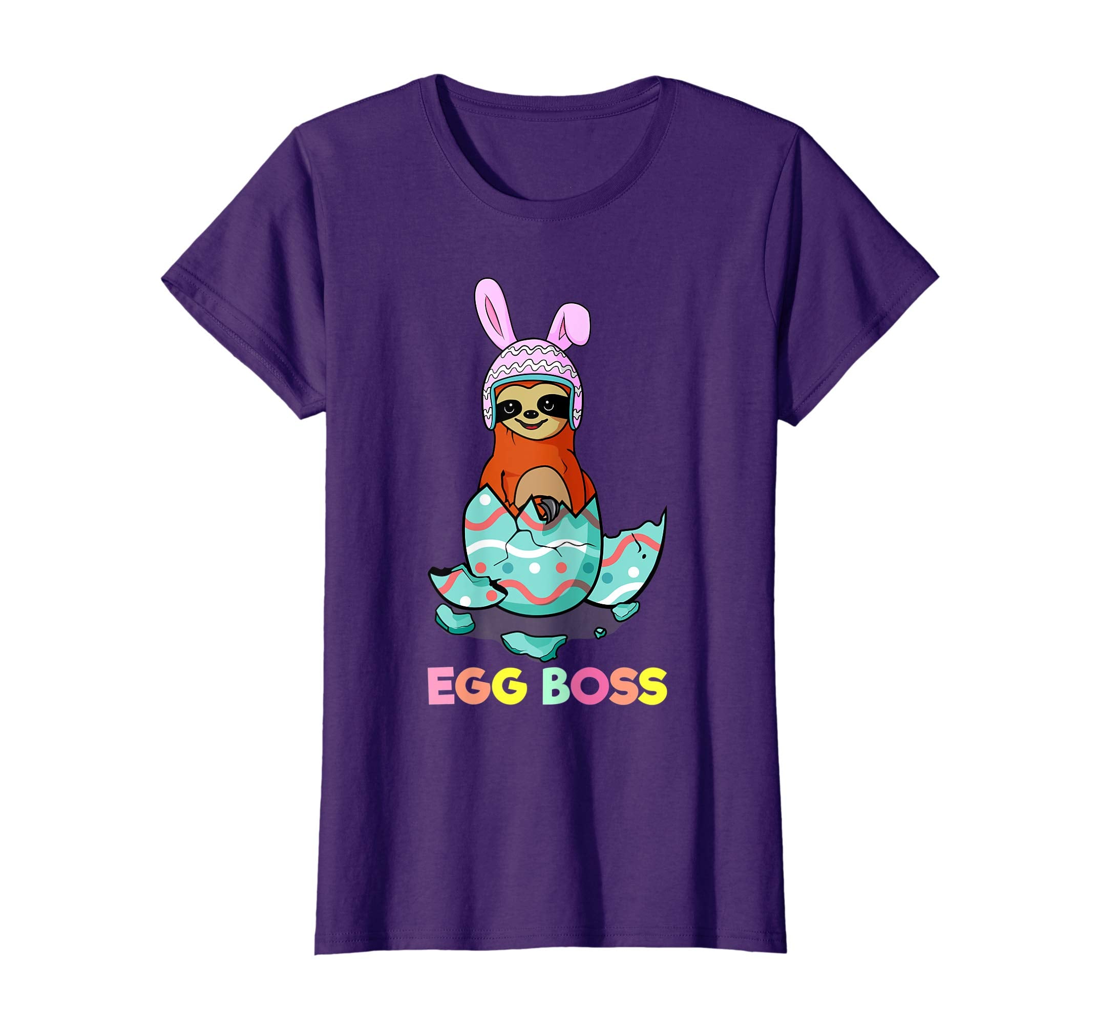 Funny Egg Boss Easter Sloth T-Shirt