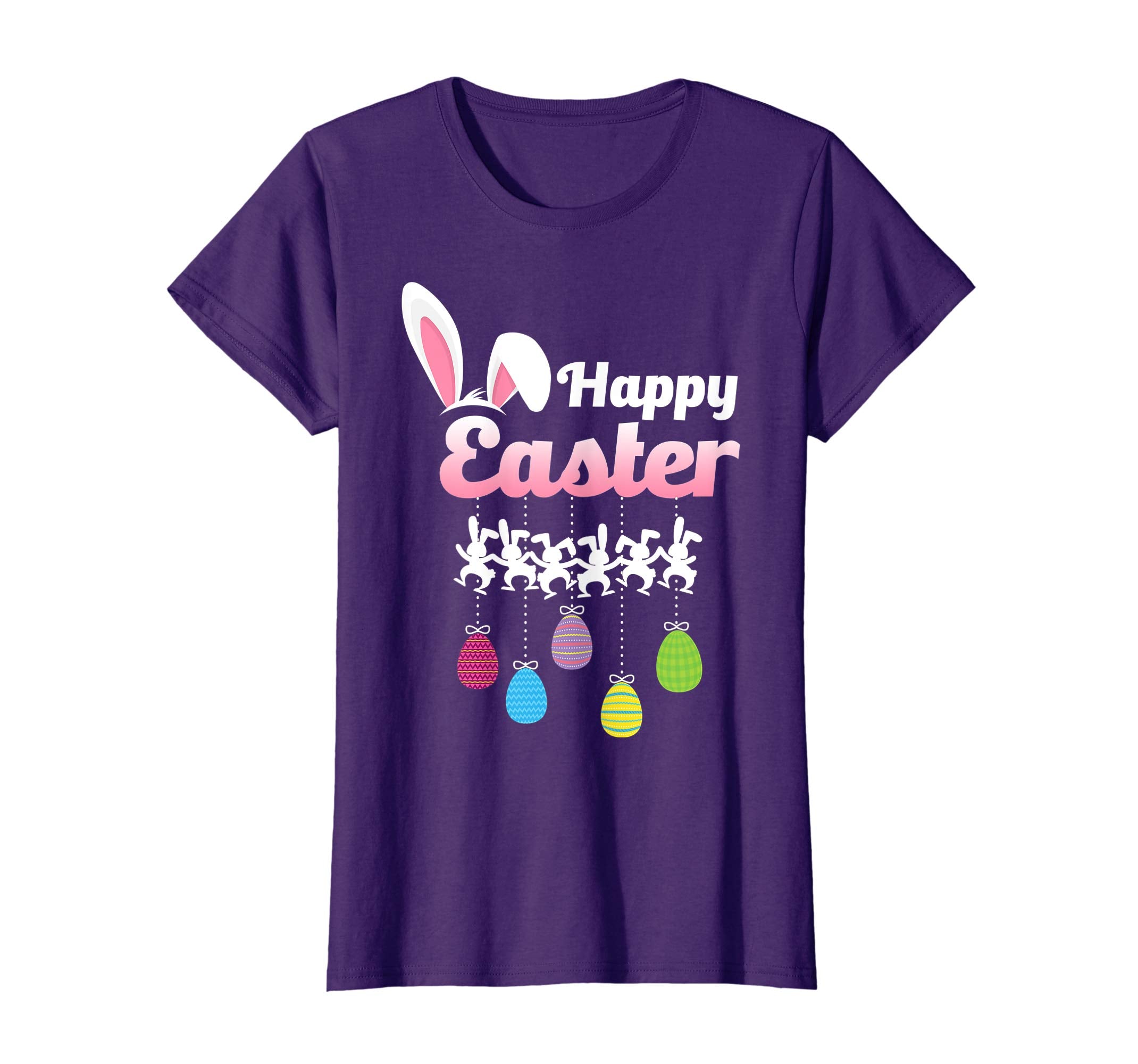 Happy Easter Bunny Tee shirt with Easter Eggs T-Shirt
