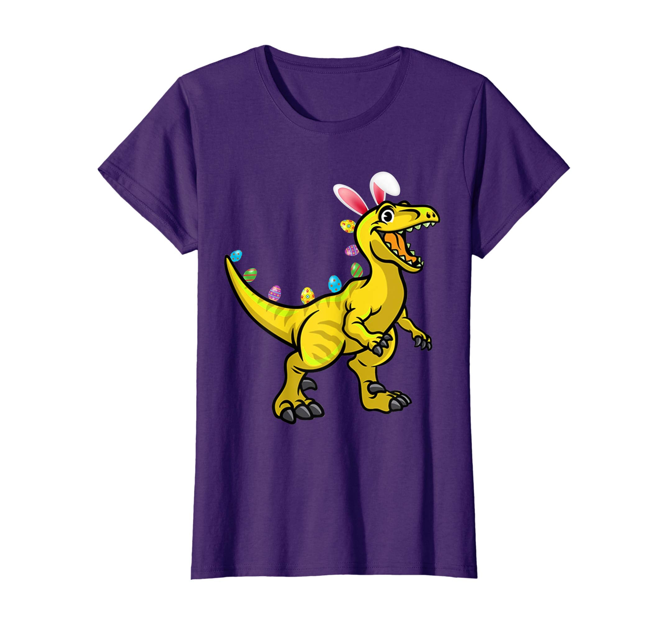 Funny Dinosaur T-rex Bunny with Eggs Easter T shirt