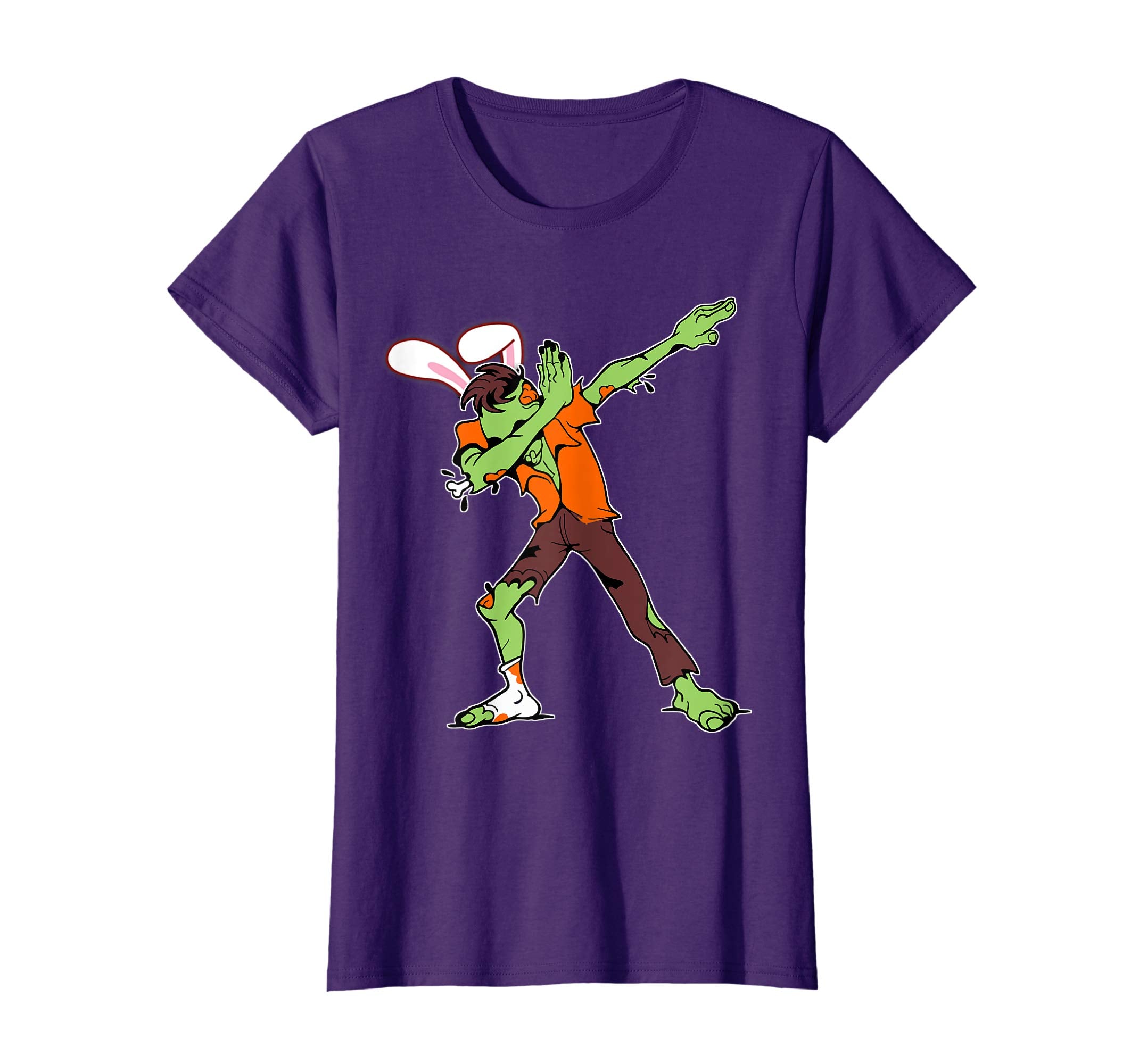 Easter Bunny Dabbing Zombie Tshirt Rabbit Ears Animal Gift