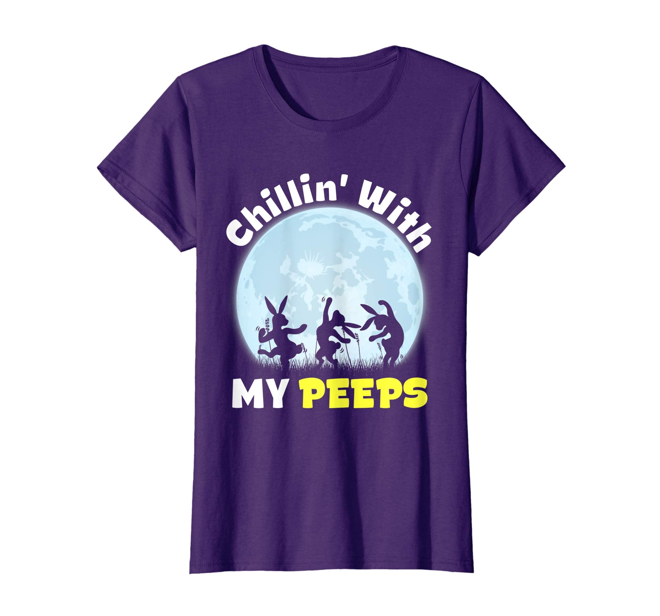 Chillin' With My Peeps Shirt Gifts Easter Bunny Eggs Tee