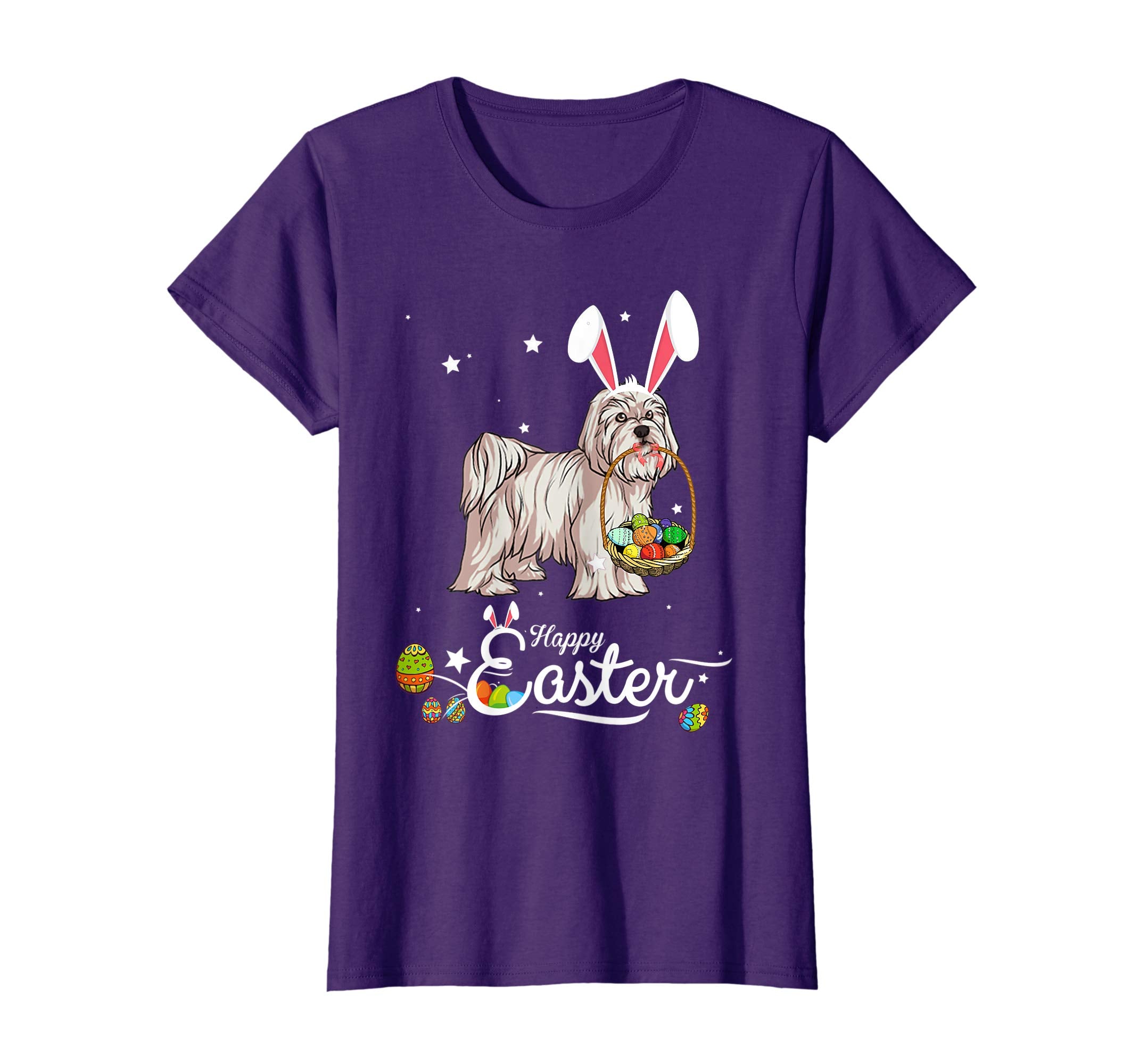 Maltese Dog With Bunny Hat Easter Costume T Shirt