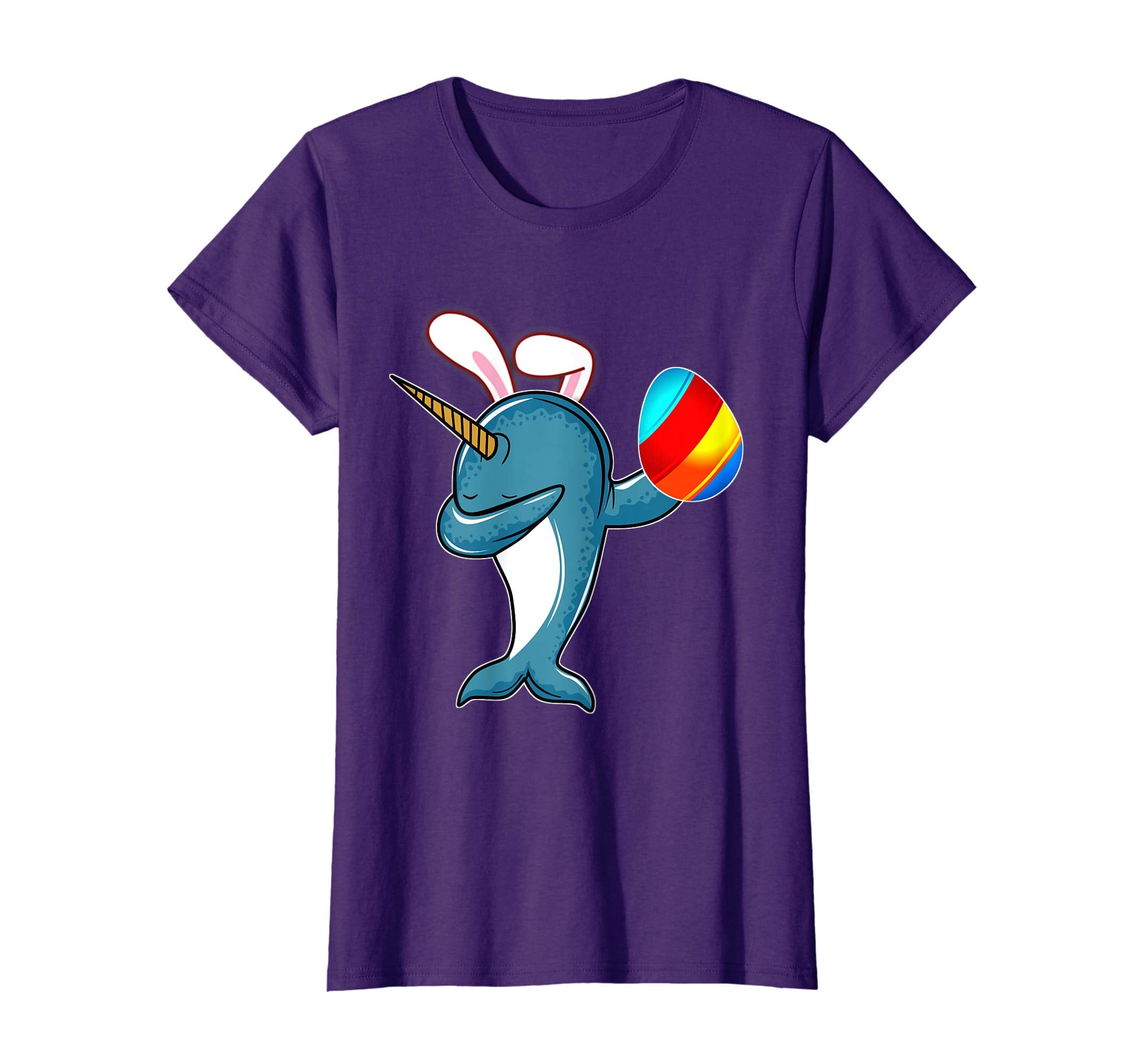 Easter Bunny Dabbing Narwhal Unicorn Tshirt Egg Ears Gift