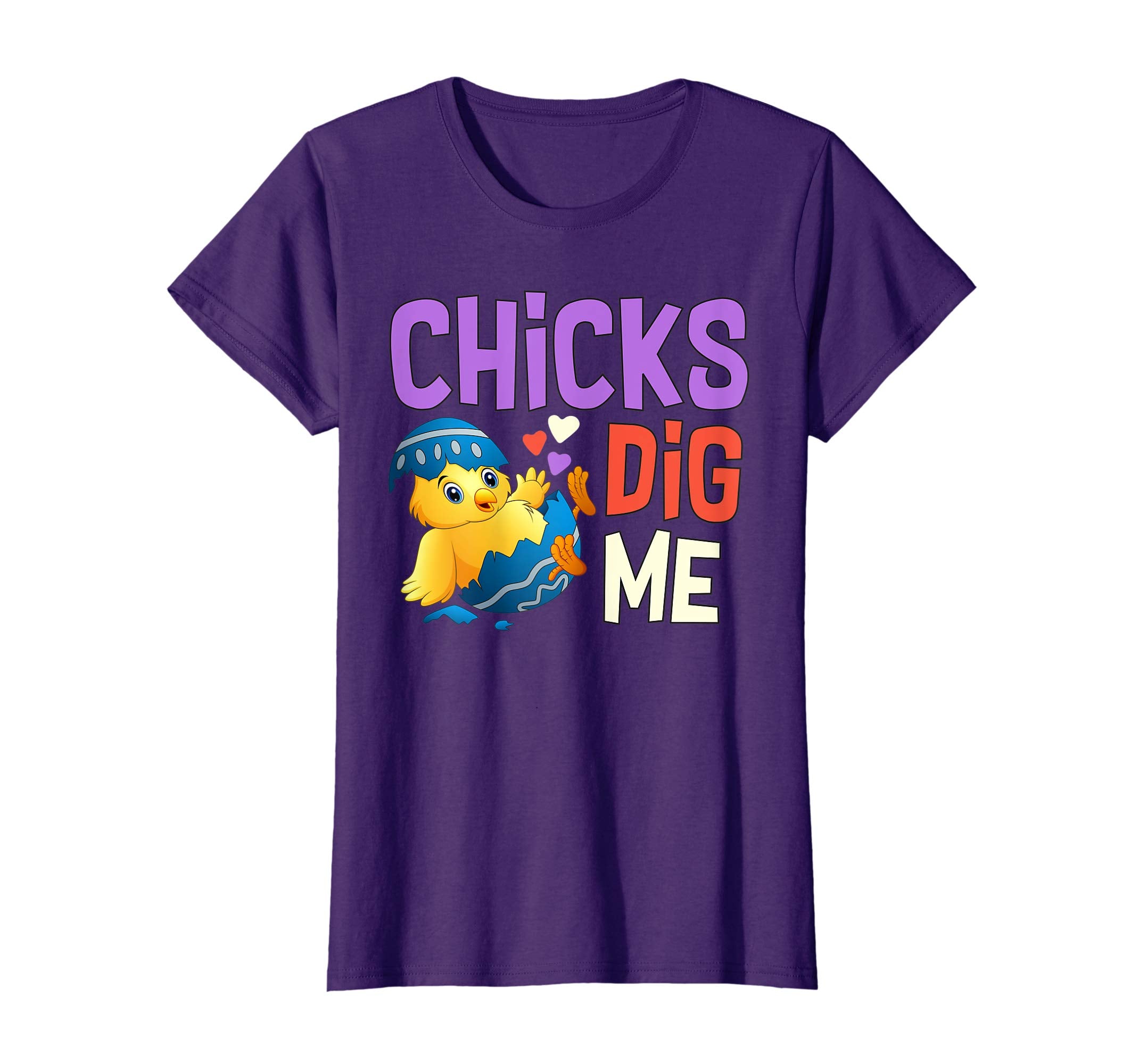 Chicks Dig Me Egg Hunt Happy Easter Kids Boys Girls T Shirt