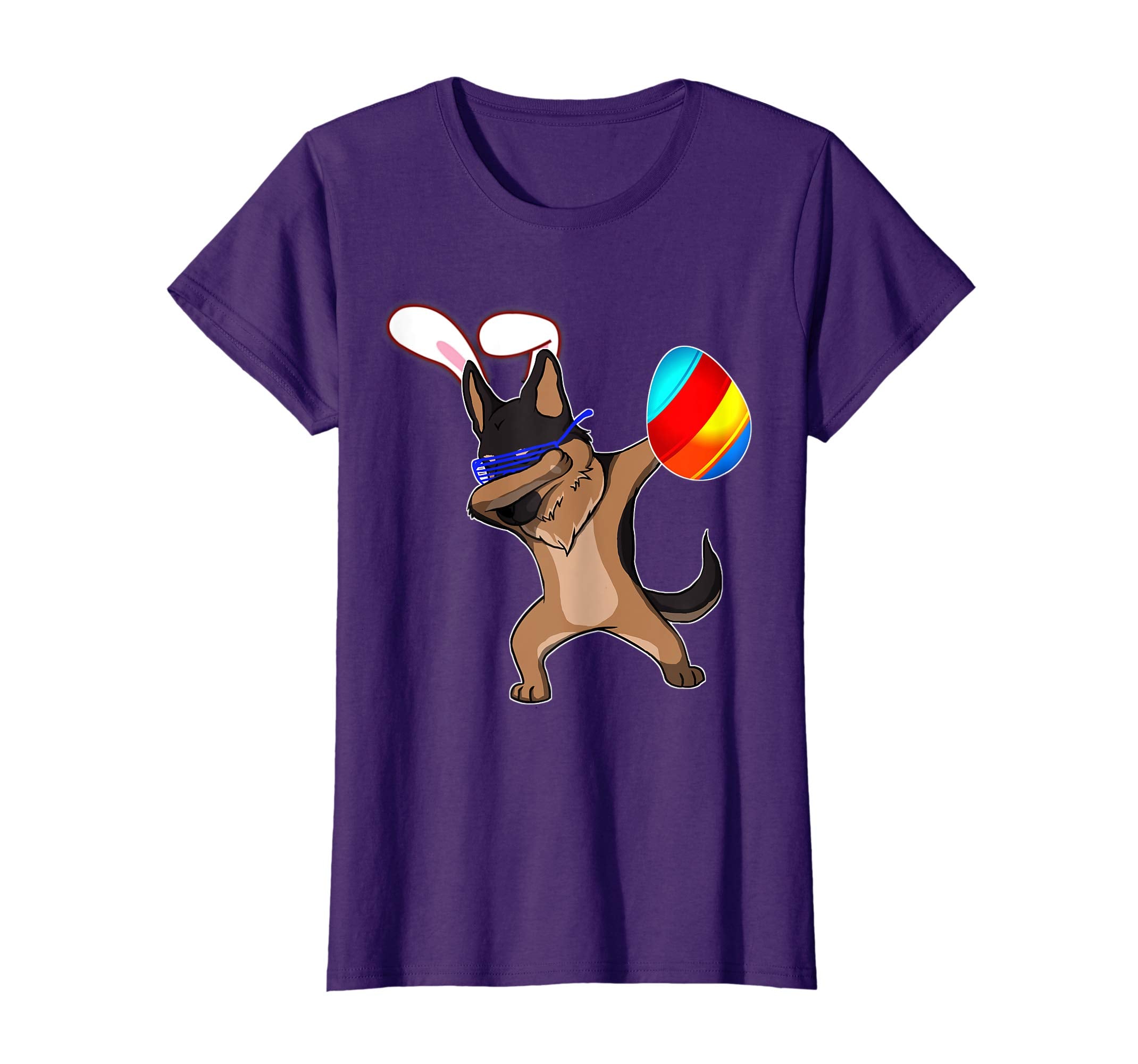 Easter Bunny Dabbing German Shepherd Dog Tshirt Egg Ears