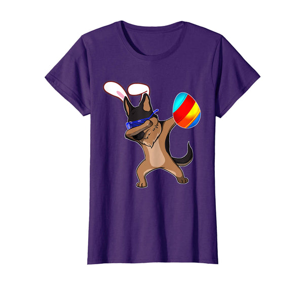 Easter Bunny Dabbing German Shepherd Dog Tshirt Egg Ears