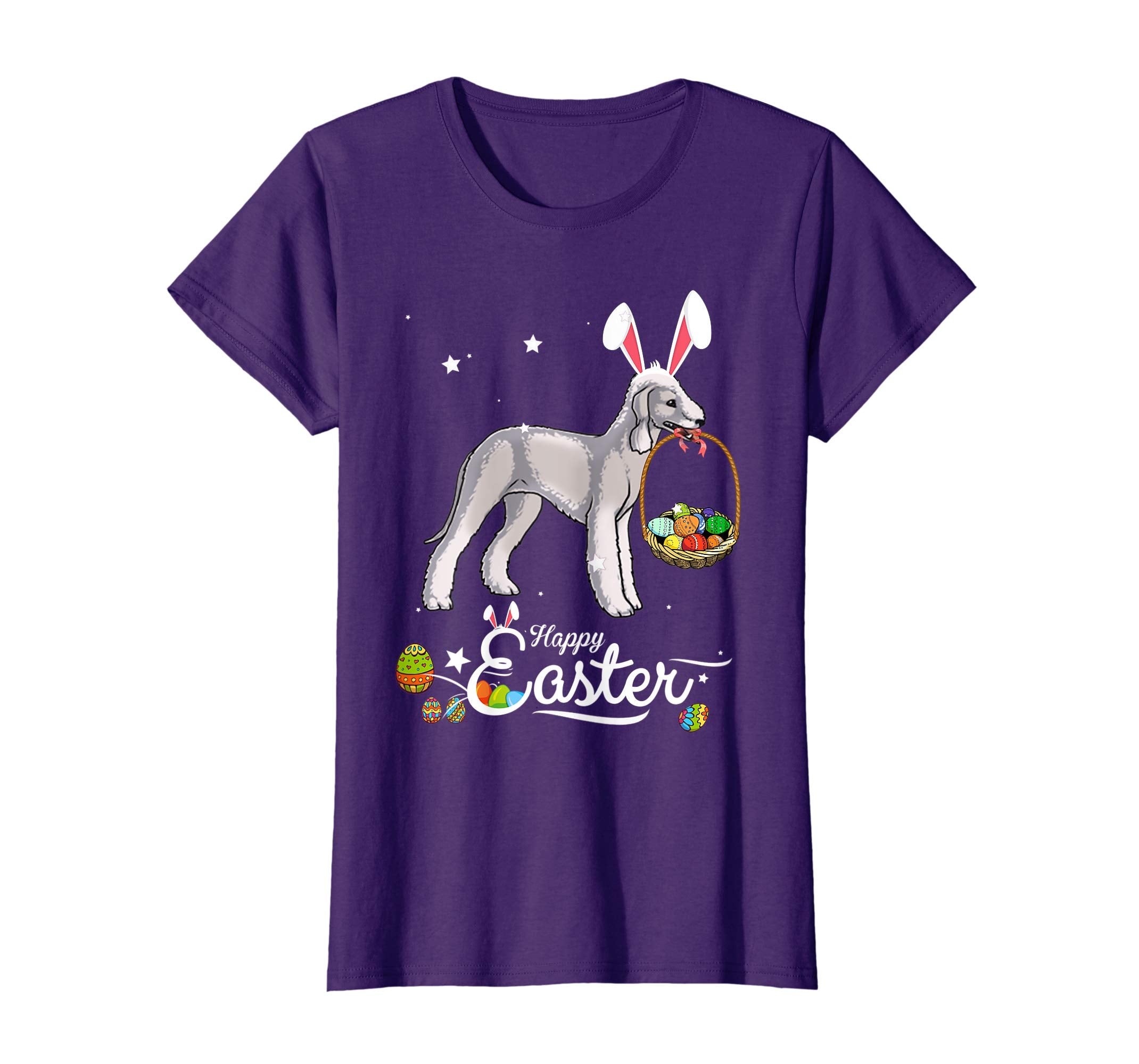 Bedlington Terrier Dog With Bunny Hat Easter Costume T Shirt