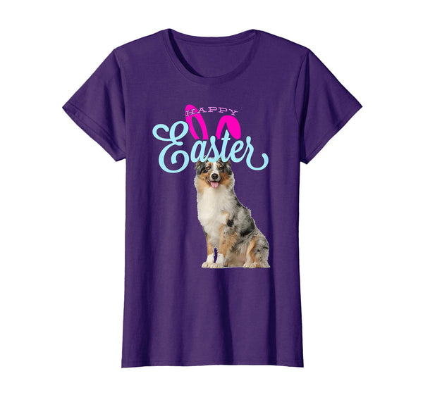Easter Bunny Aussie Shepherd Tshirt Dog Men Women Gift