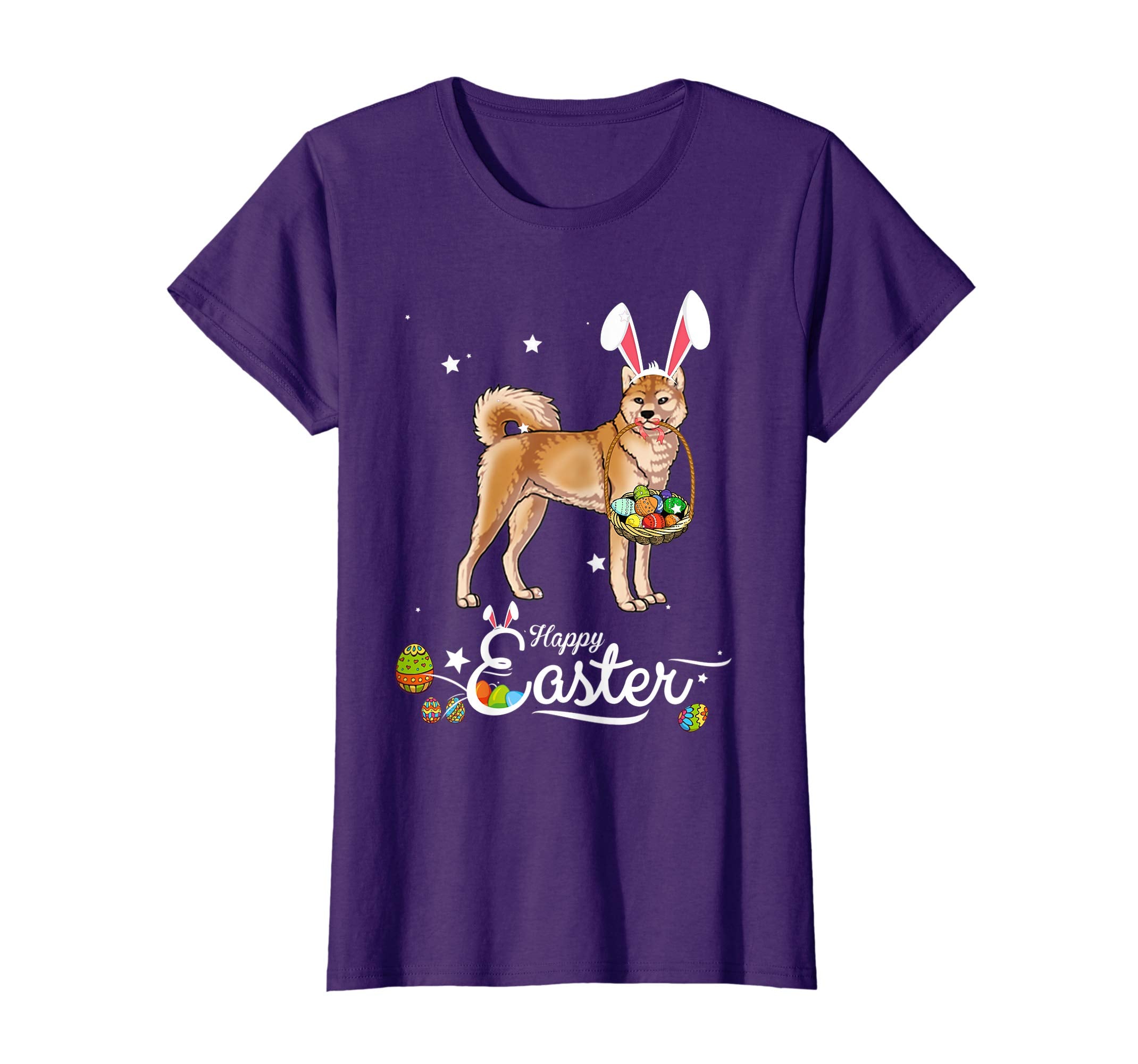 Akita Dog With Bunny Hat Easter Costume T Shirt