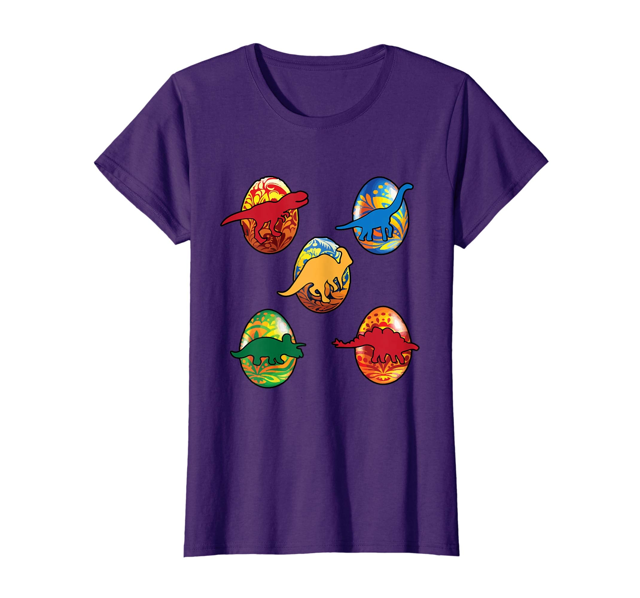 Funny T Rex Dinosaur Easter Bunny Egg T Shirt Kids Boys Girl