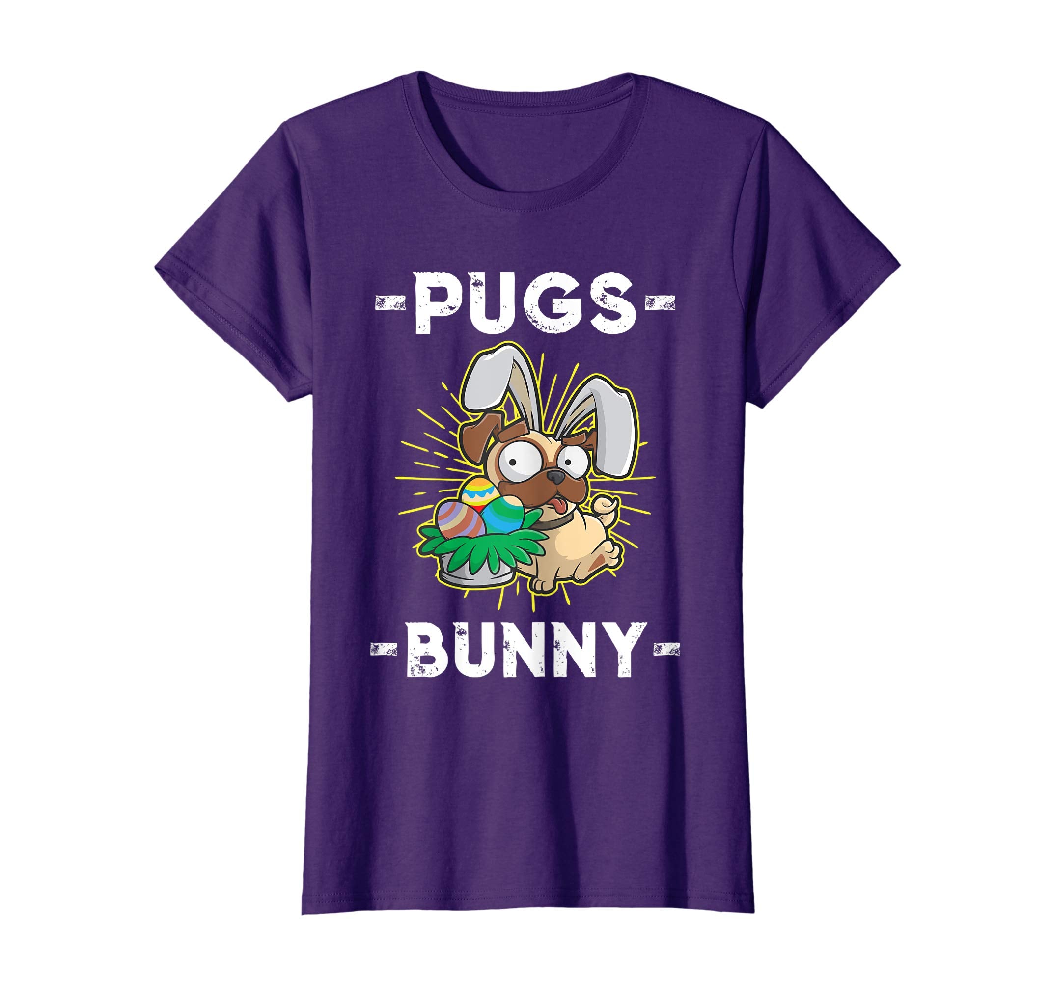 Dog Easter Egg Hunter Pugs Bunny T Shirt Gift for Girl &amp; Boy
