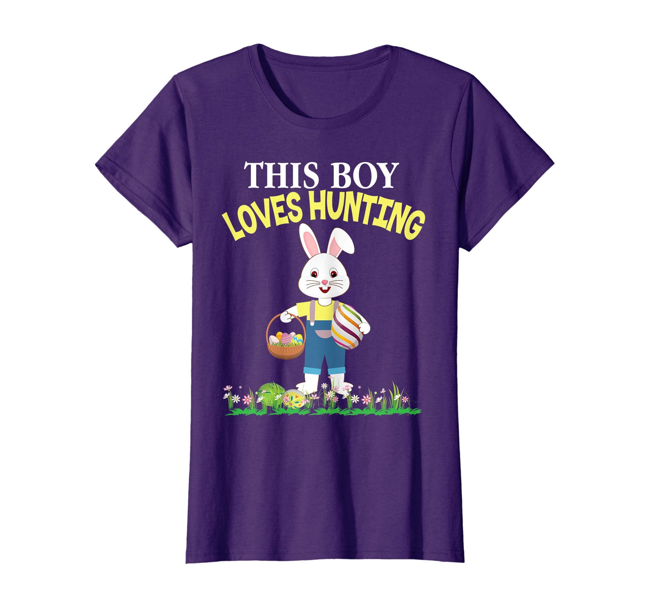 This Boy Loves Eggs Hunting Bunny Easter Day T-Shirt