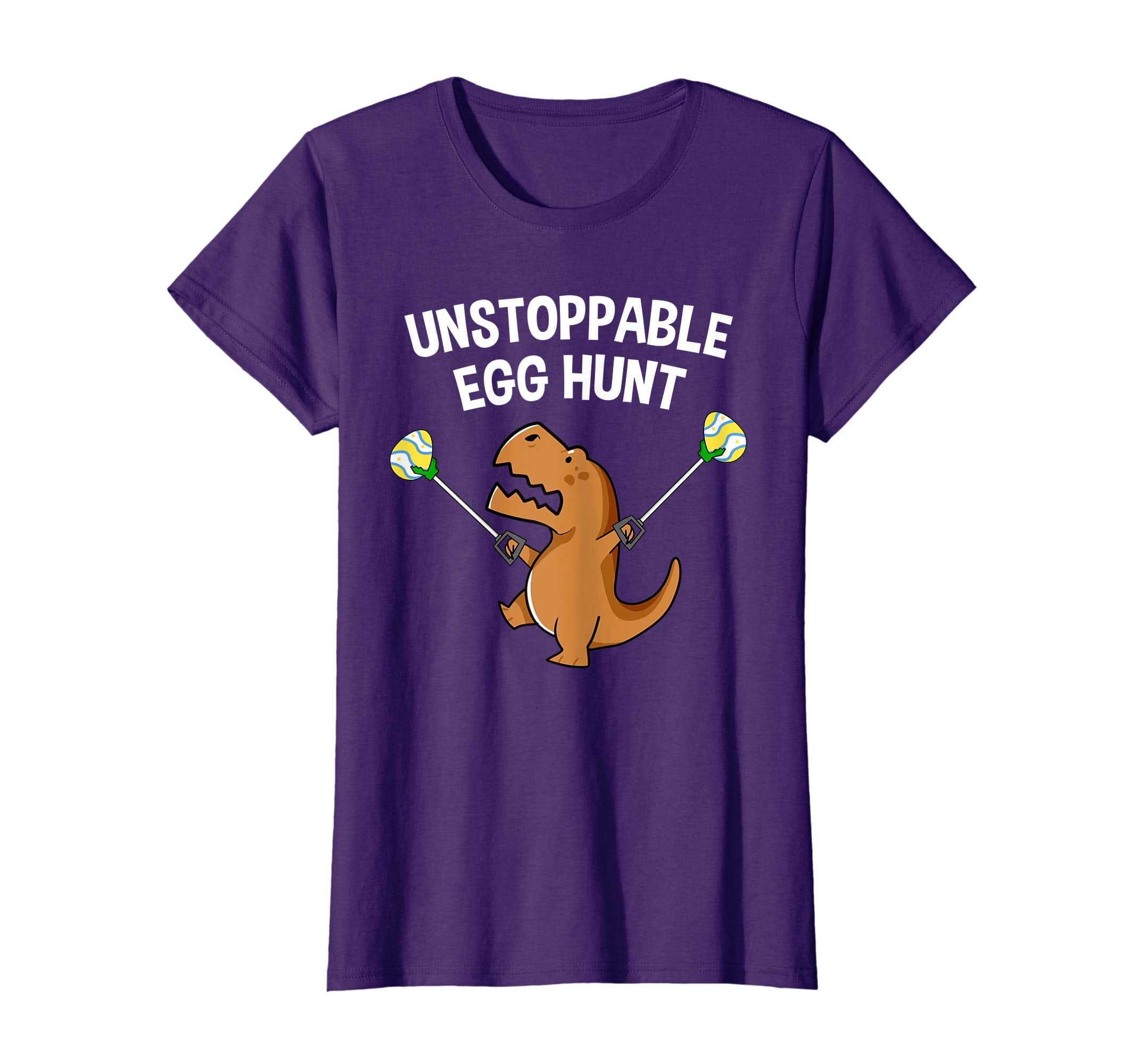 Funny T-Rex Dinosaur Unstoppable Easter Egg Hunt T-Shirt