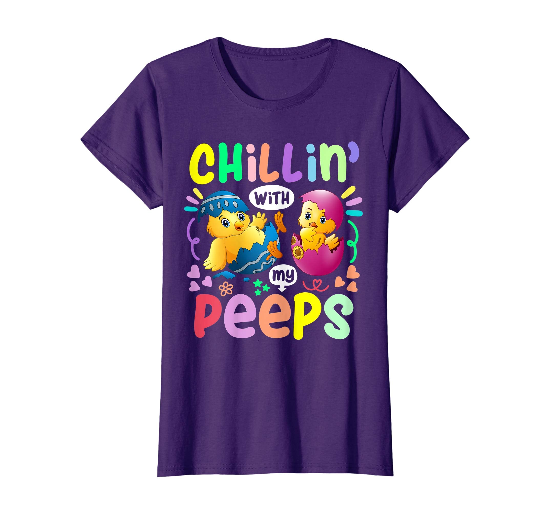Chillin With My Peeps Happy Easter Kids Boys Girls T Shirt